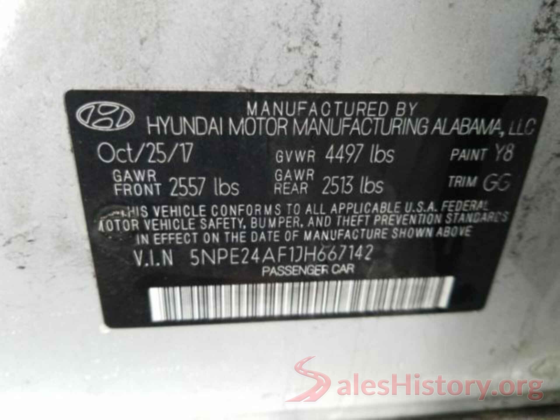 5NPE24AF1JH667142 2018 HYUNDAI SONATA