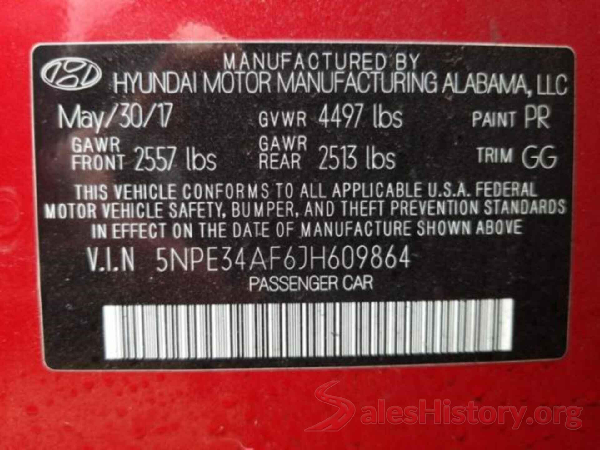 5NPE34AF6JH609864 2018 HYUNDAI SONATA