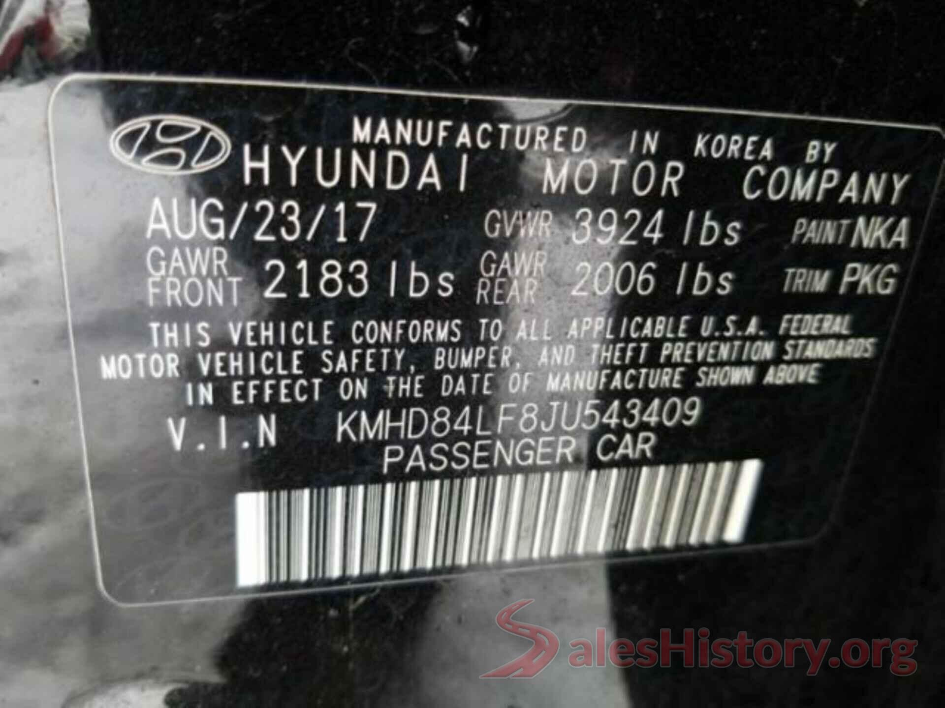 KMHD84LF8JU543409 2018 HYUNDAI ELANTRA