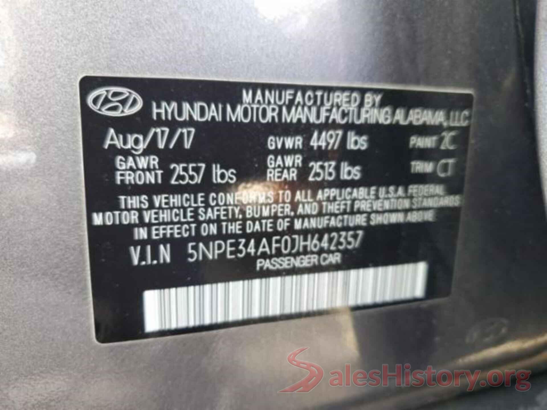 5NPE34AF0JH642357 2018 HYUNDAI SONATA