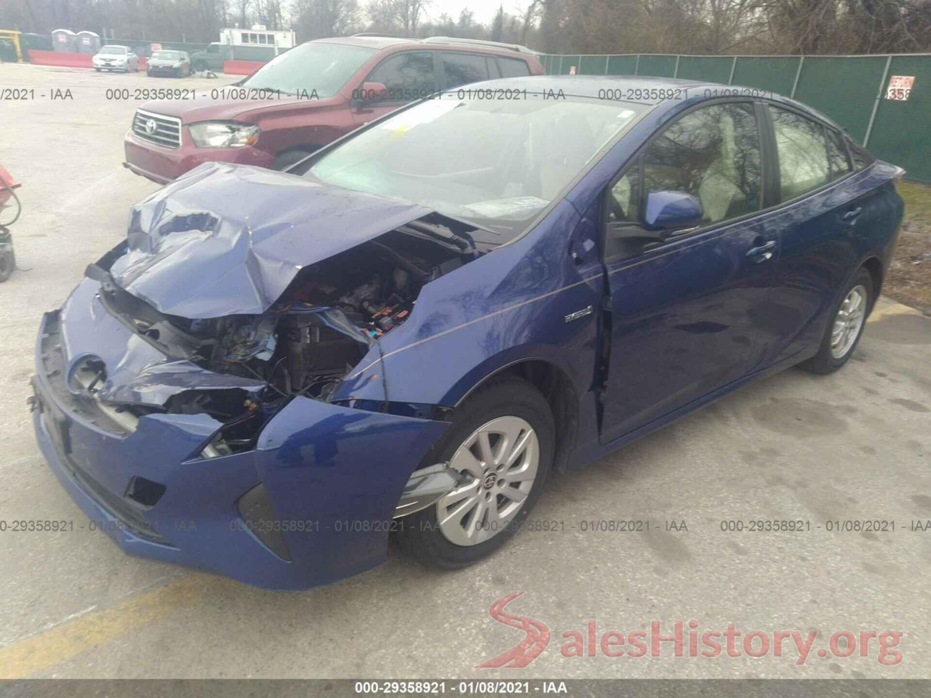 JTDKBRFU6G3522349 2016 TOYOTA PRIUS