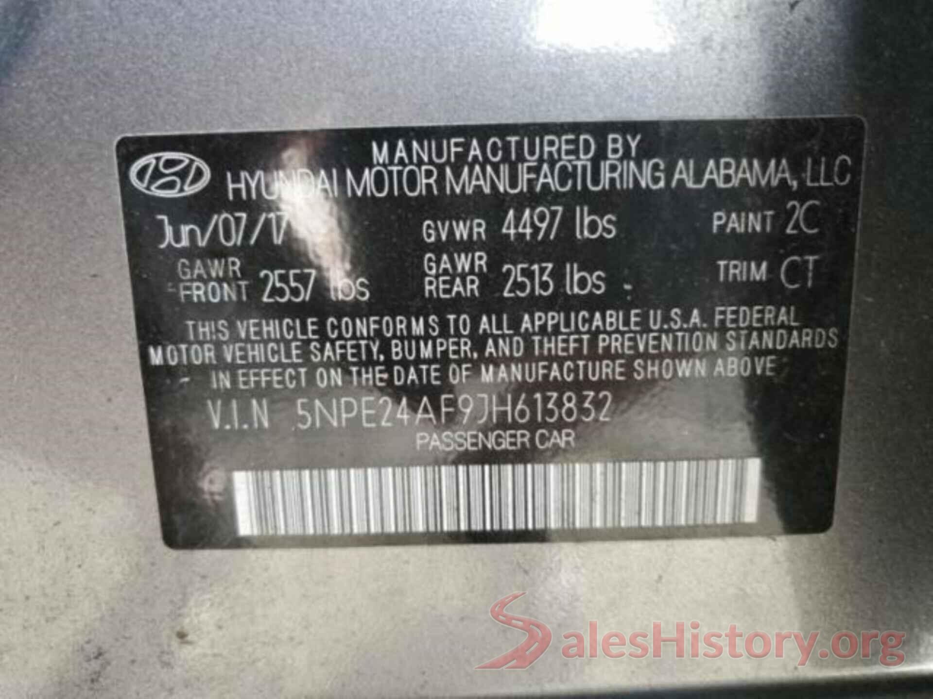 5NPE24AF9JH613832 2018 HYUNDAI SONATA