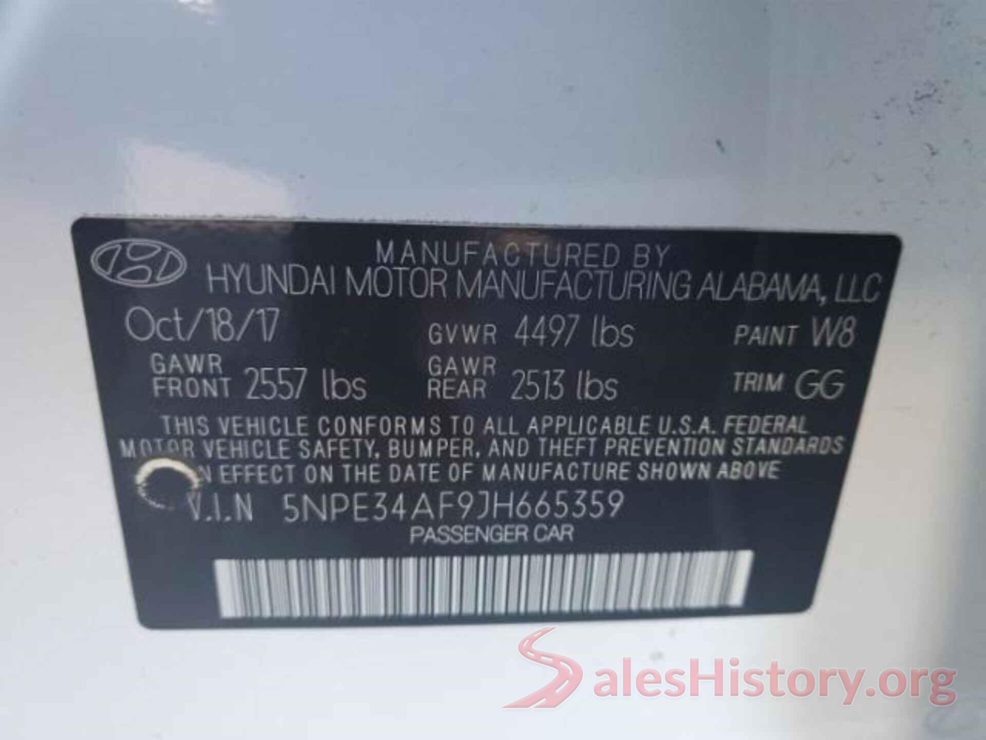 5NPE34AF9JH665359 2018 HYUNDAI SONATA