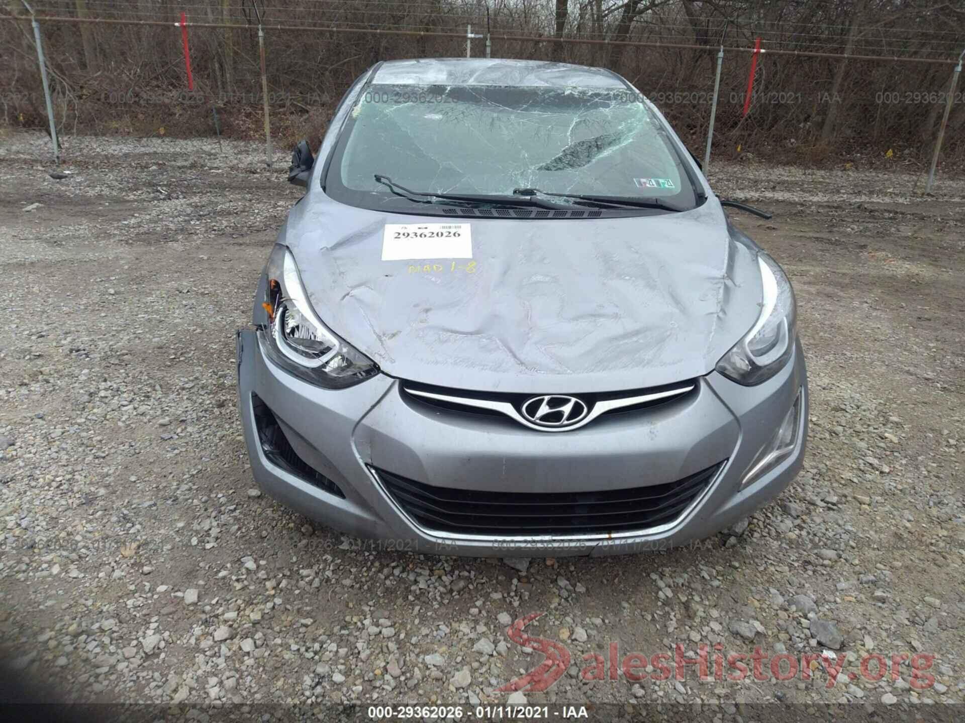 5NPDH4AE1GH697638 2016 HYUNDAI ELANTRA