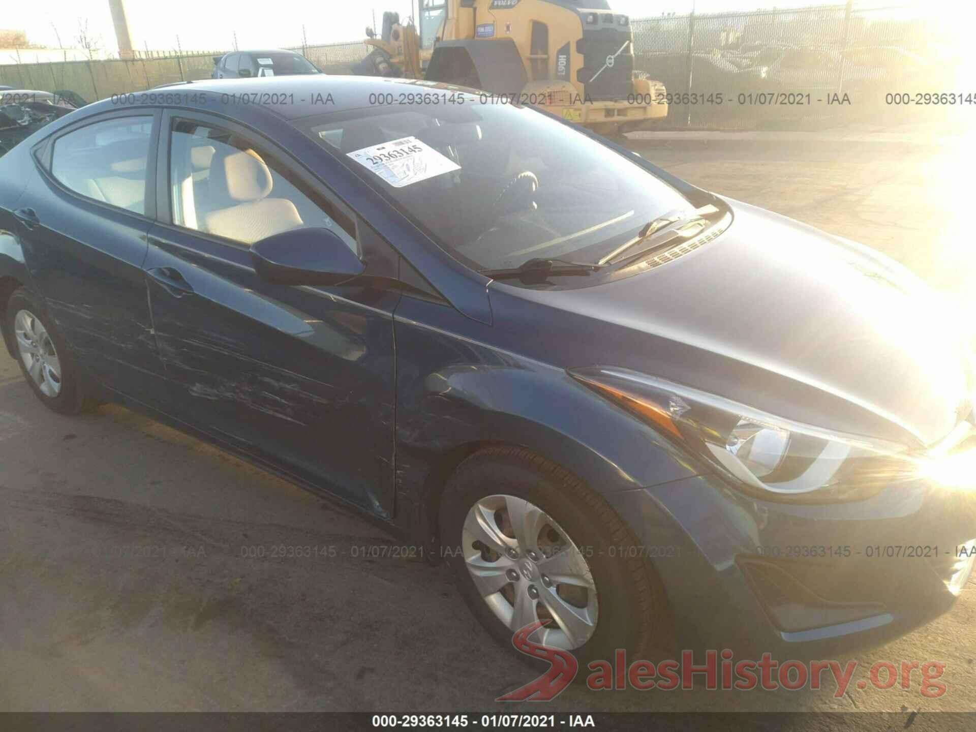 KMHDH4AE5GU492616 2016 HYUNDAI ELANTRA