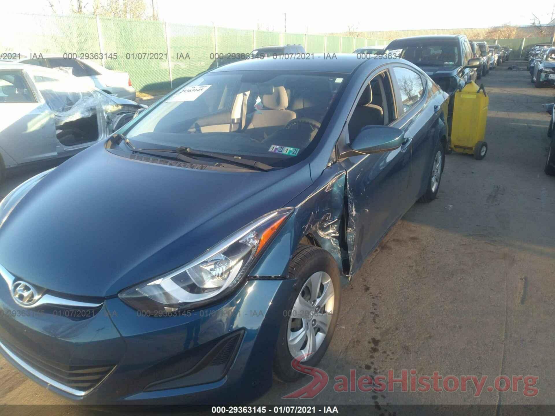 KMHDH4AE5GU492616 2016 HYUNDAI ELANTRA