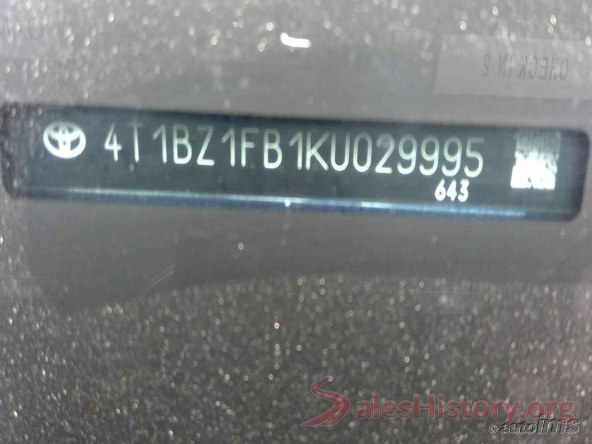 4T1BZ1FB1KU029995 2019 TOYOTA AVALON