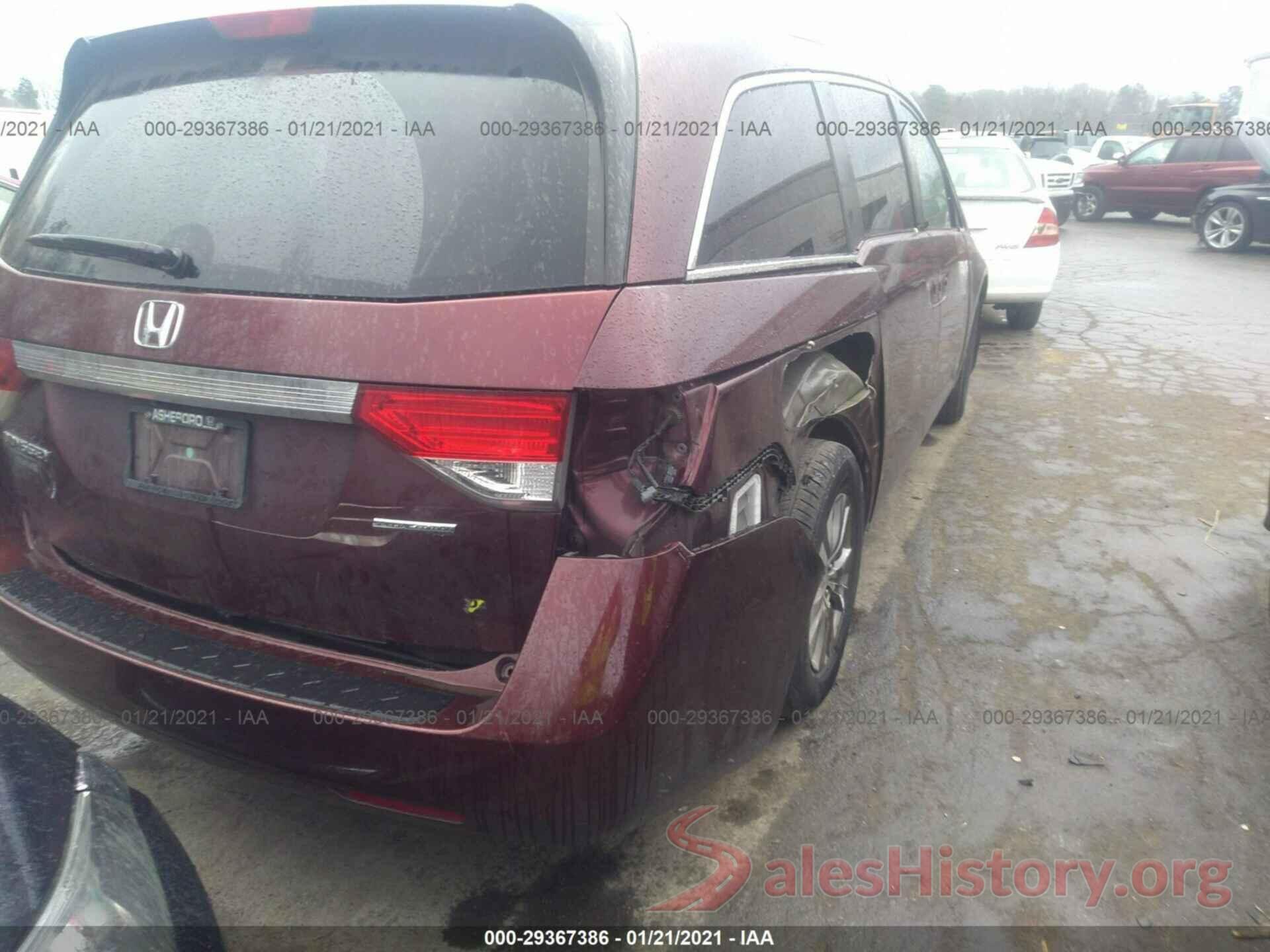 5FNRL5H38GB116892 2016 HONDA ODYSSEY