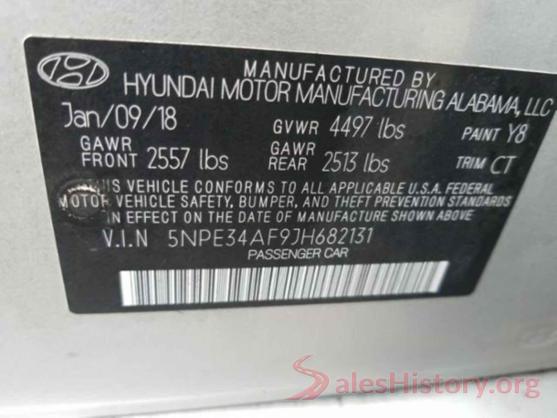 5NPE34AF9JH682131 2018 HYUNDAI SONATA