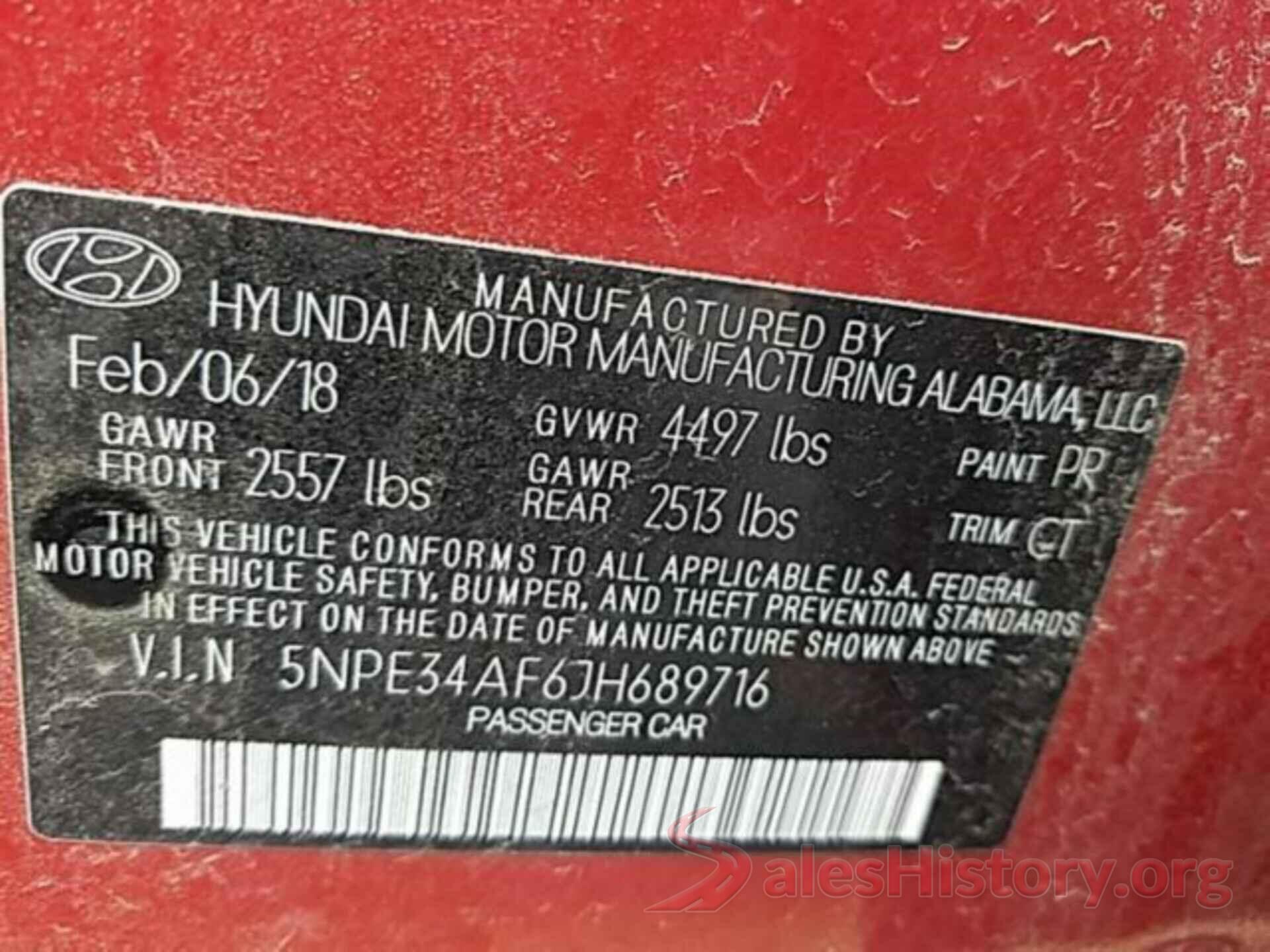 5NPE34AF6JH689716 2018 HYUNDAI SONATA