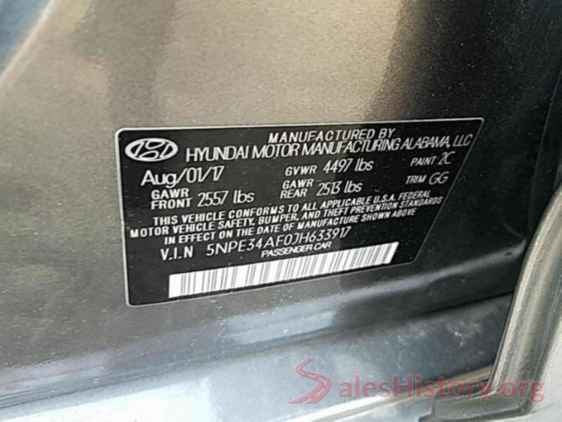 5NPE34AF0JH633917 2018 HYUNDAI SONATA