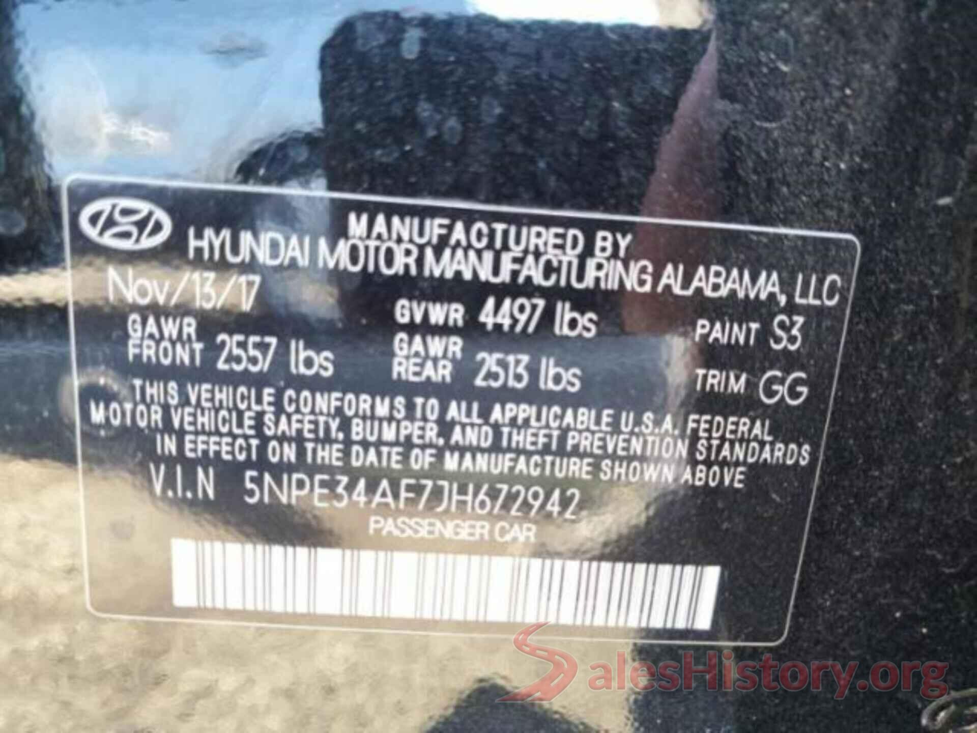 5NPE34AF7JH672942 2018 HYUNDAI SONATA