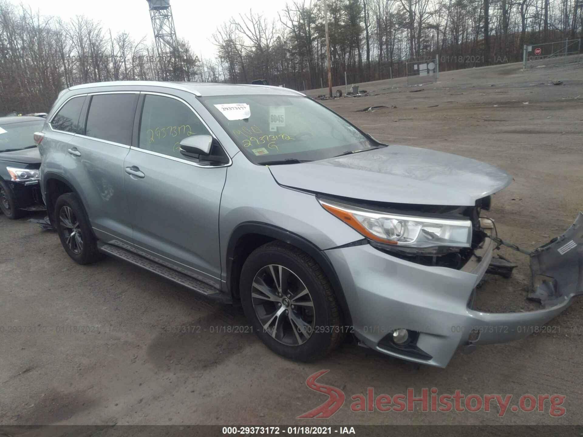 5TDJKRFH0GS278565 2016 TOYOTA HIGHLANDER