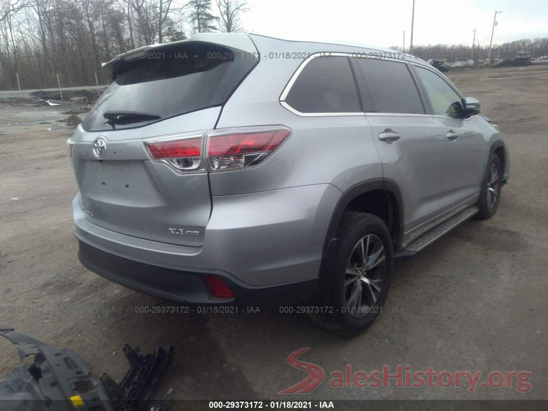 5TDJKRFH0GS278565 2016 TOYOTA HIGHLANDER