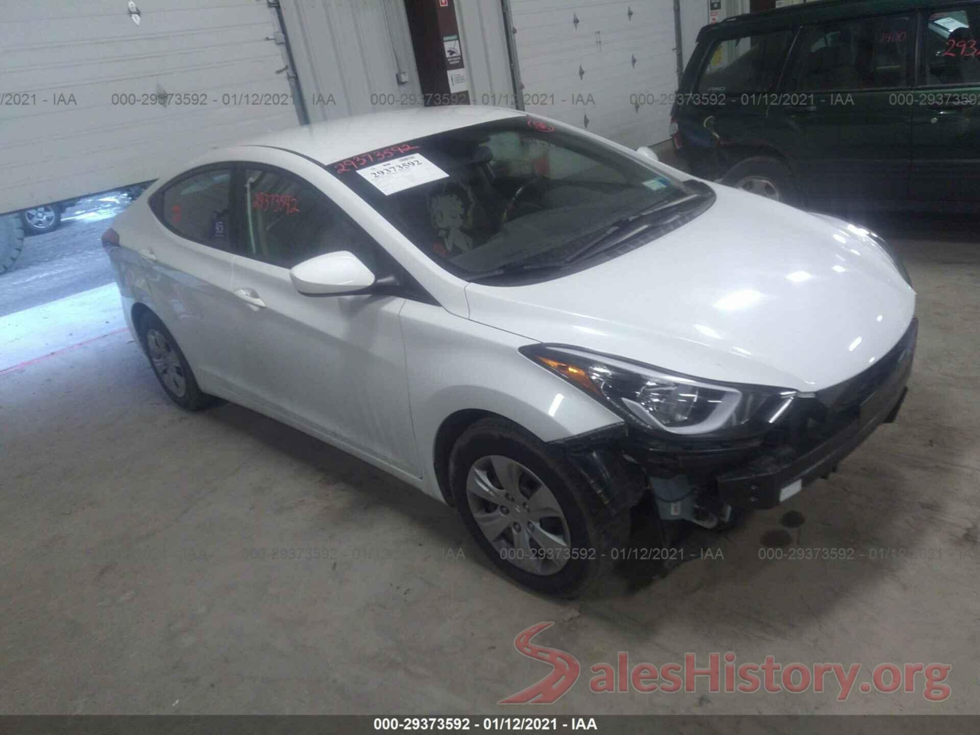 5NPDH4AE4GH788158 2016 HYUNDAI ELANTRA