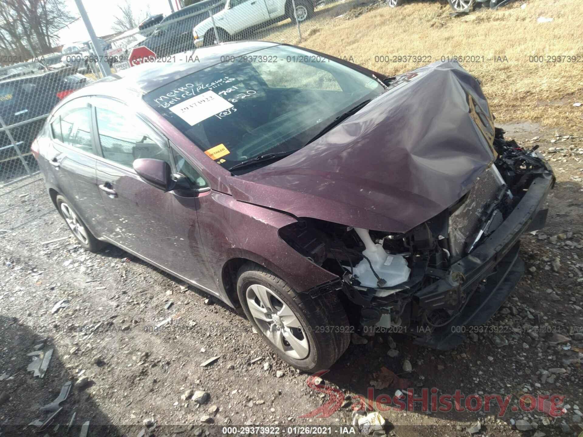 3KPFK4A79HE103721 2017 KIA FORTE