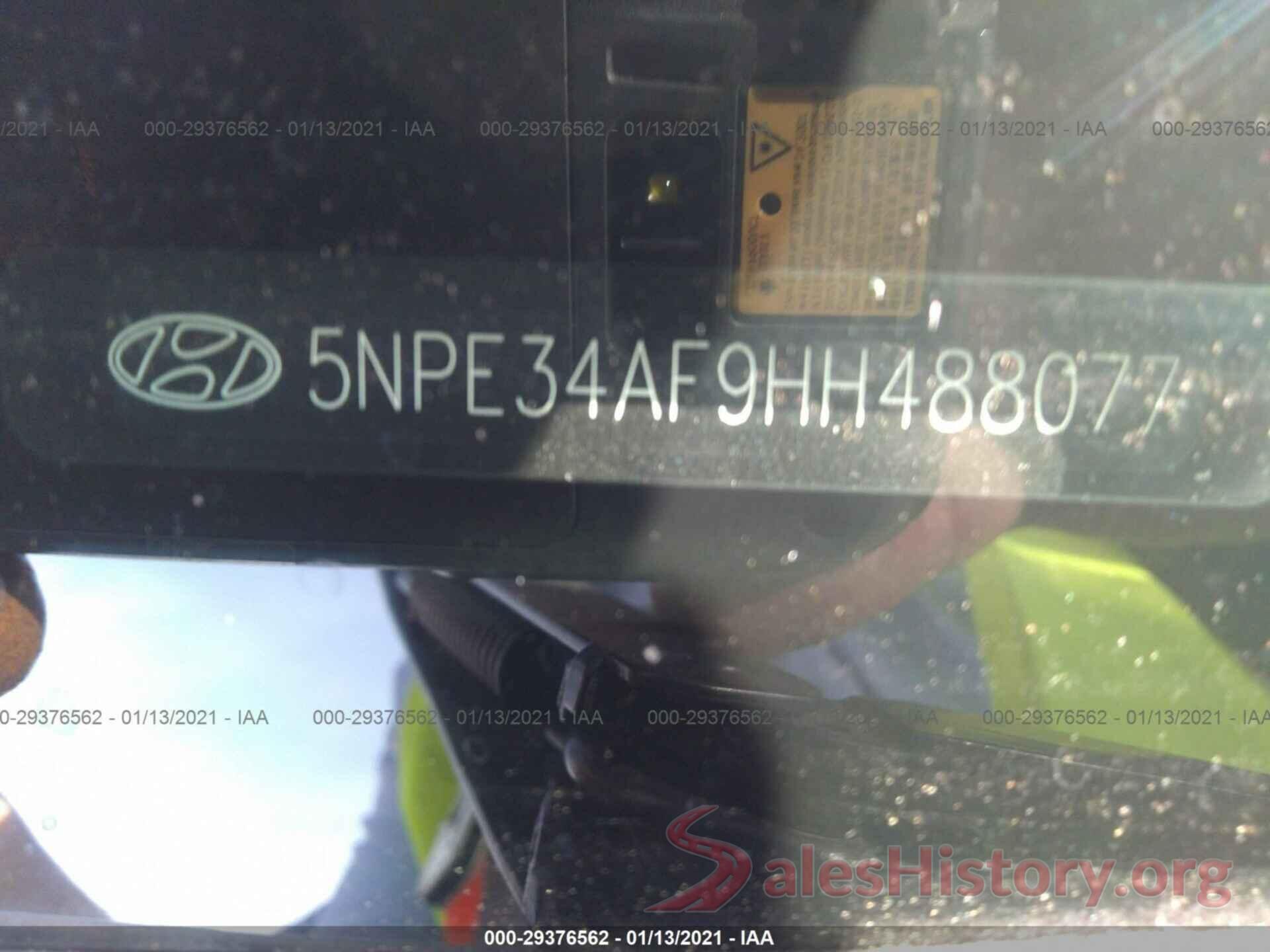 5NPE34AF9HH488077 2017 HYUNDAI SONATA