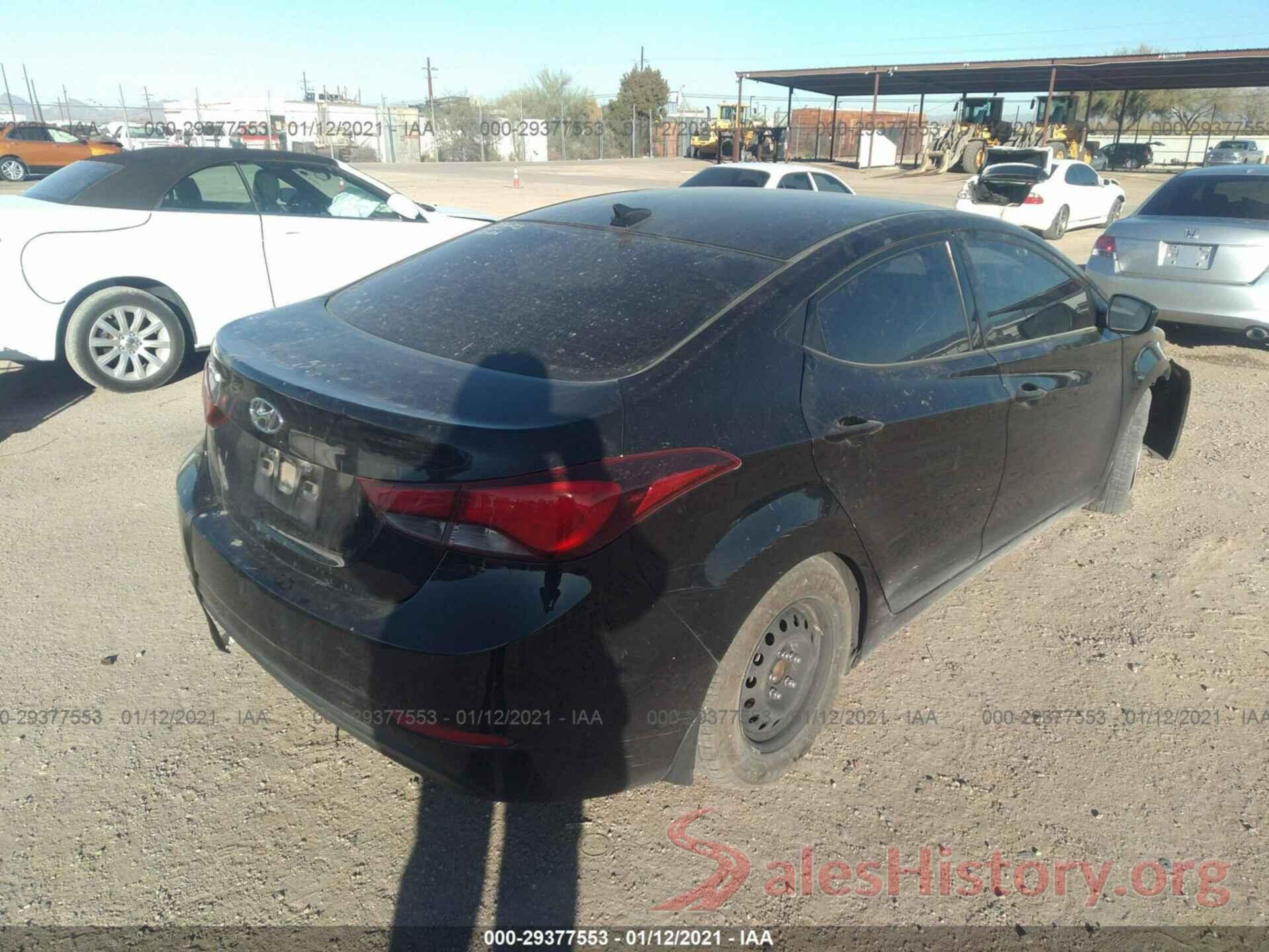 5NPDH4AE7GH667270 2016 HYUNDAI ELANTRA