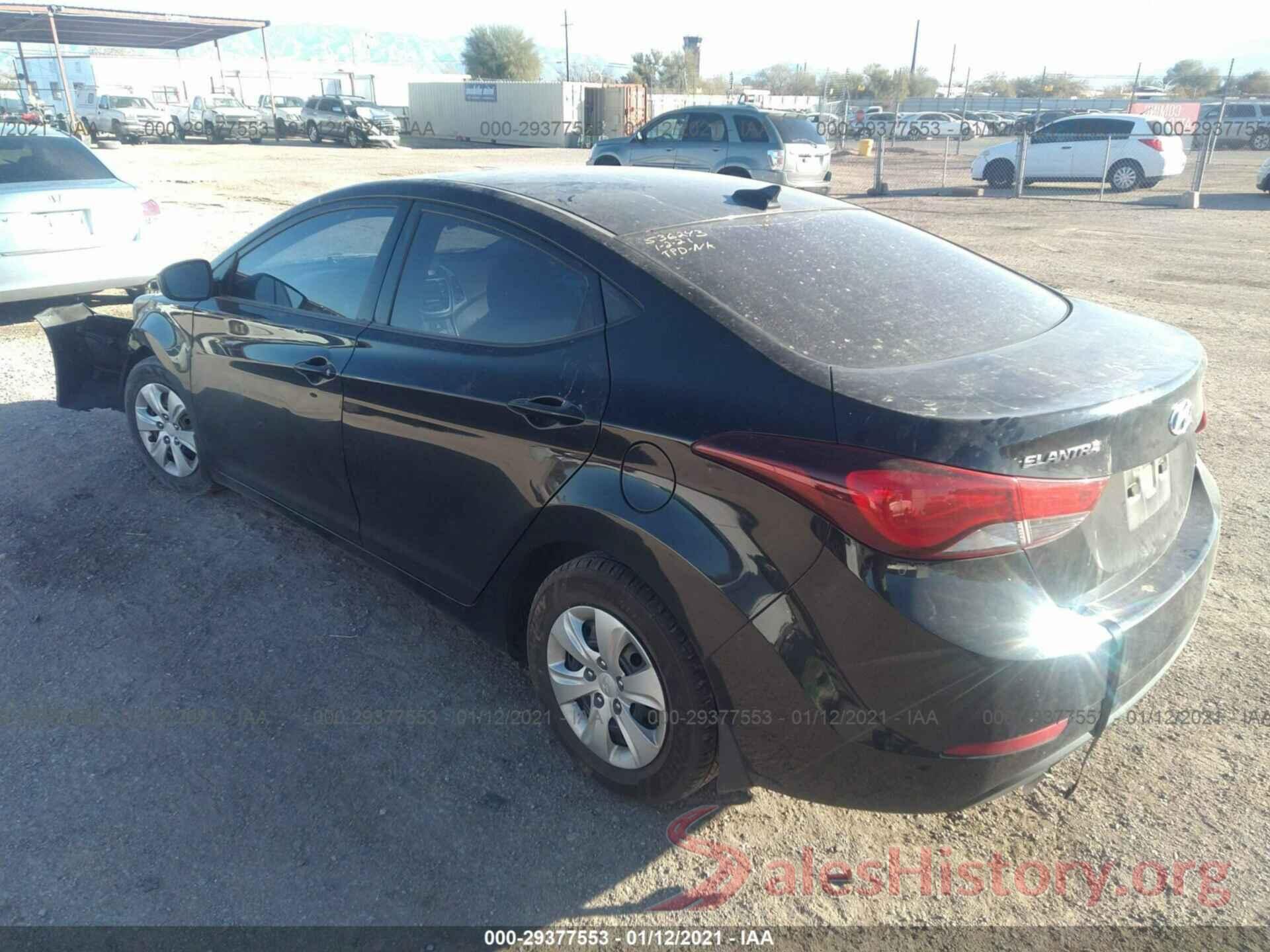 5NPDH4AE7GH667270 2016 HYUNDAI ELANTRA