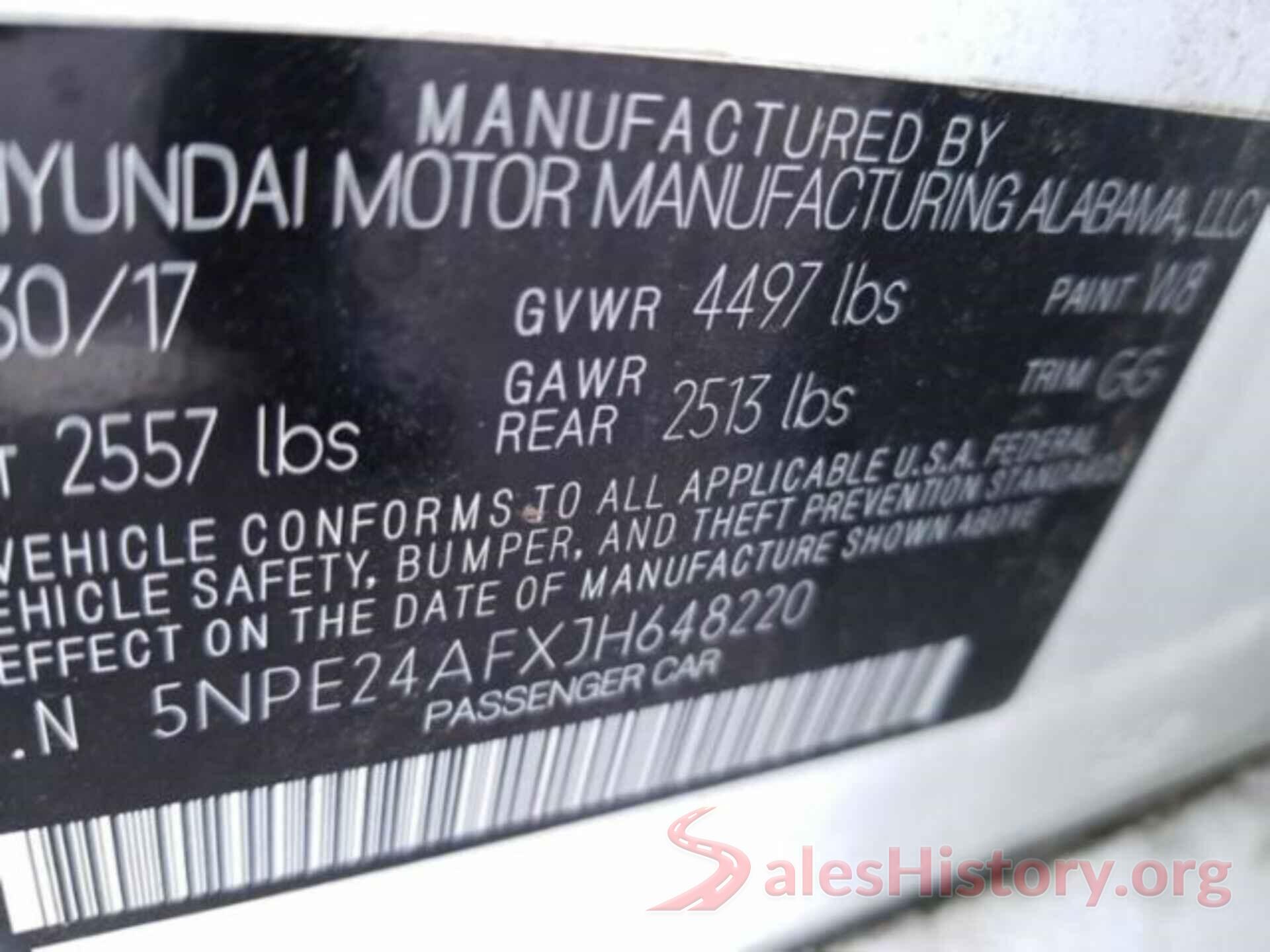 5NPE24AFXJH648220 2018 HYUNDAI SONATA