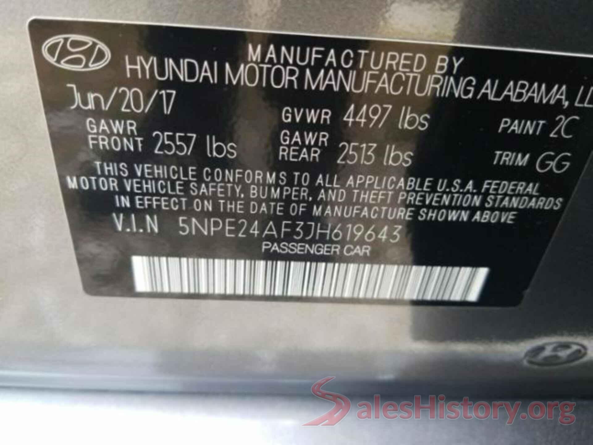 5NPE24AF3JH619643 2018 HYUNDAI SONATA