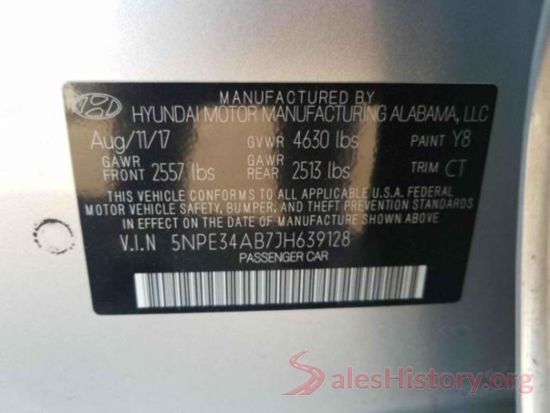 5NPE34AB7JH639128 2018 HYUNDAI SONATA