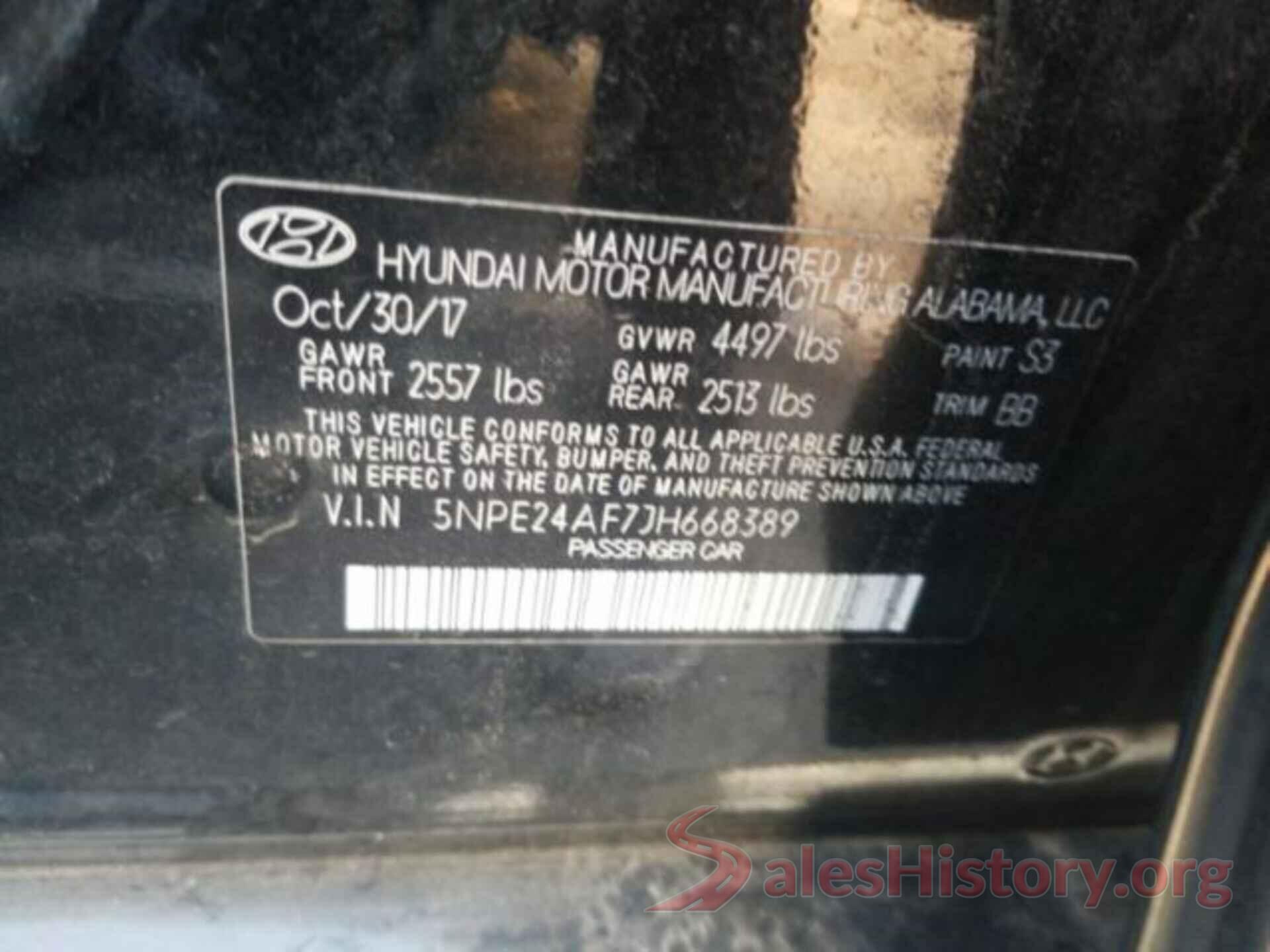 5NPE24AF7JH668389 2018 HYUNDAI SONATA