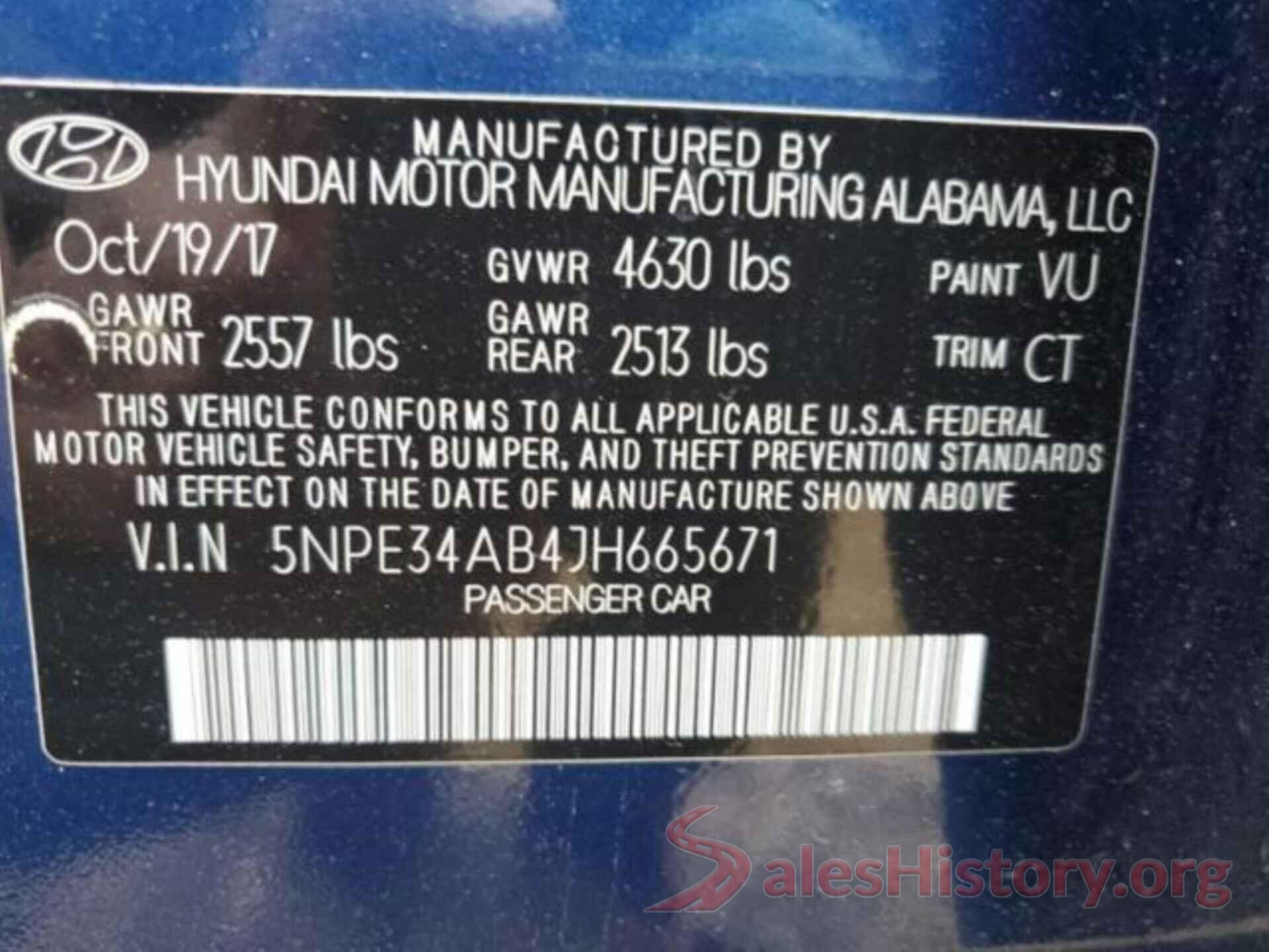 5NPE34AB4JH665671 2018 HYUNDAI SONATA