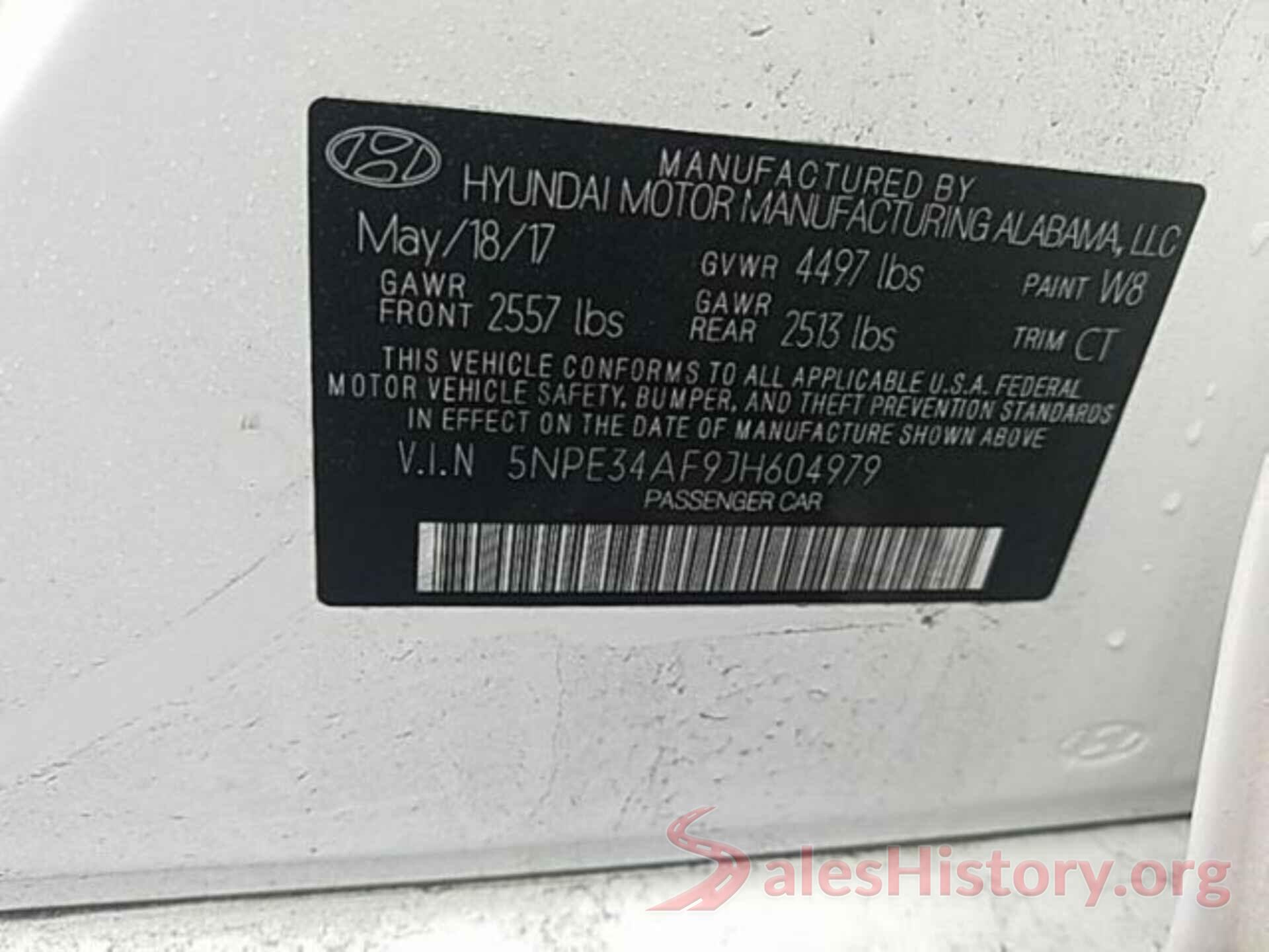 5NPE34AF9JH604979 2018 HYUNDAI SONATA