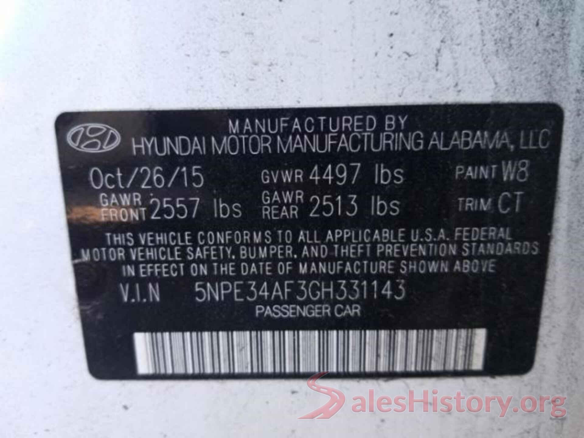 5NPE34AF3GH331143 2016 HYUNDAI SONATA