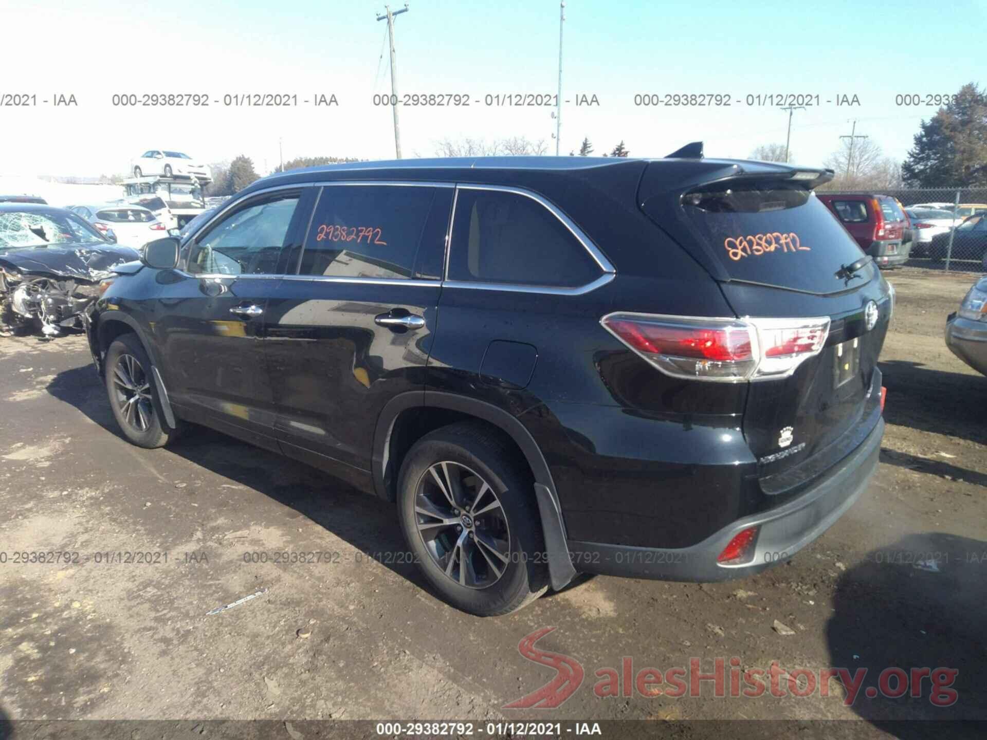 5TDJKRFH8GS500673 2016 TOYOTA HIGHLANDER