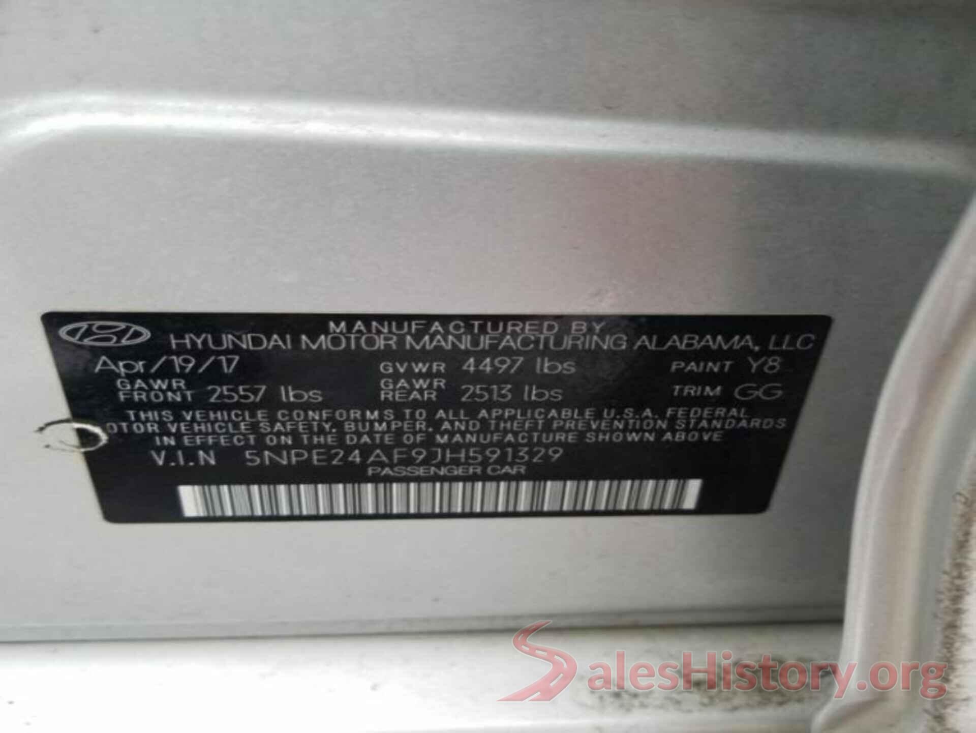 5NPE24AF9JH591329 2018 HYUNDAI SONATA