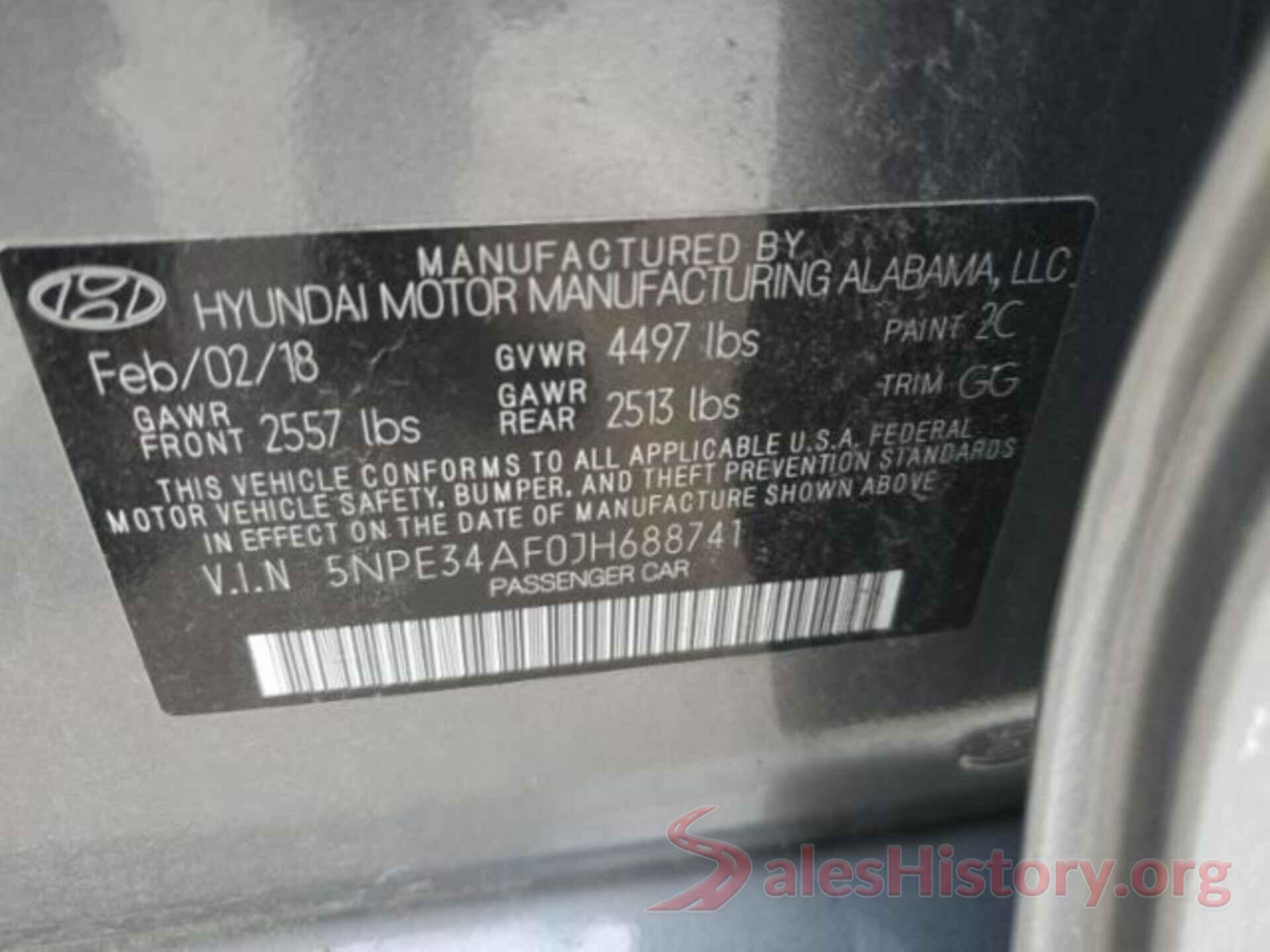 5NPE34AF0JH688741 2018 HYUNDAI SONATA