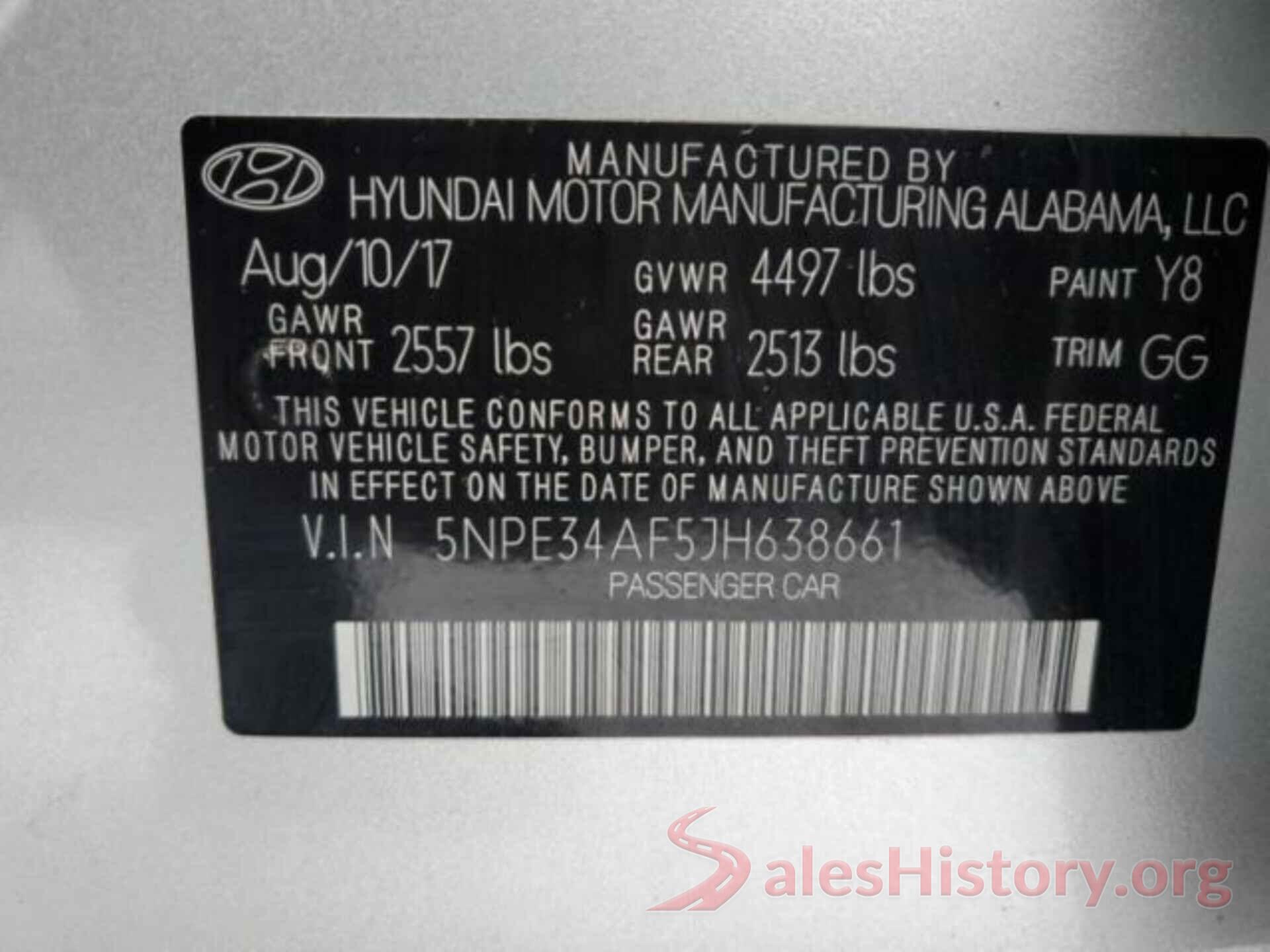 5NPE34AF5JH638661 2018 HYUNDAI SONATA