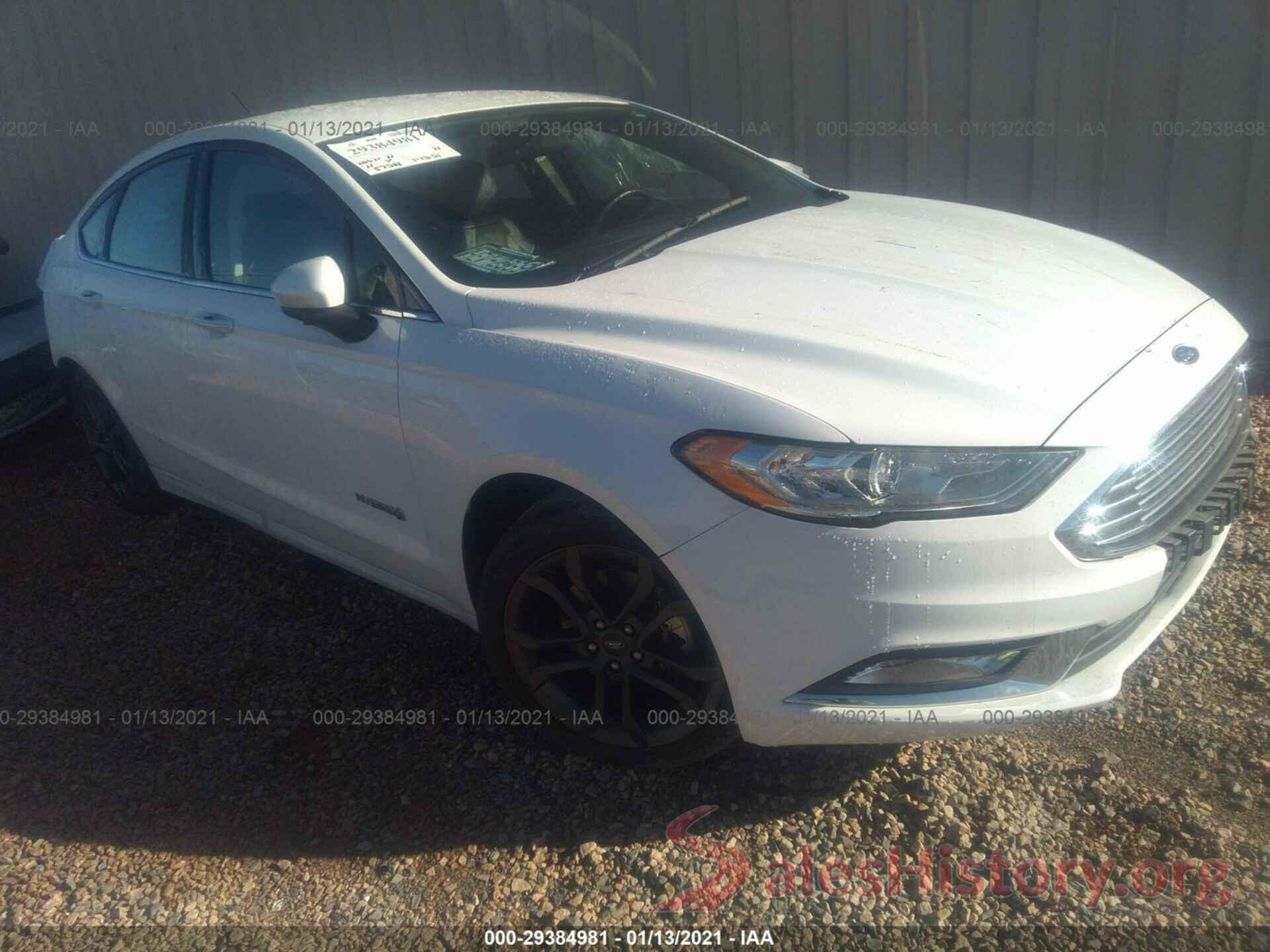 3FA6P0LU9JR146294 2018 FORD FUSION HYBRID