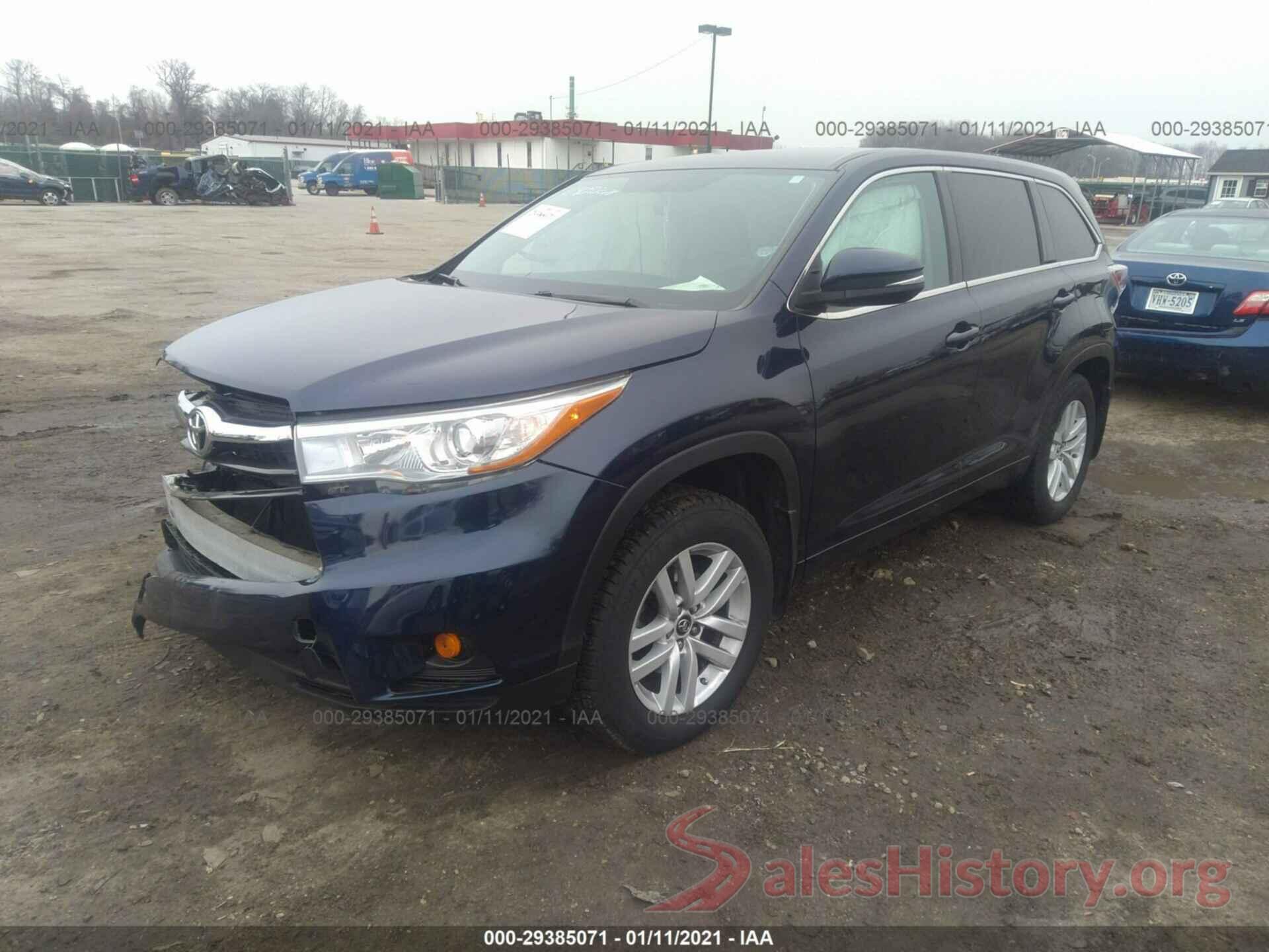 5TDBKRFH1GS264114 2016 TOYOTA HIGHLANDER