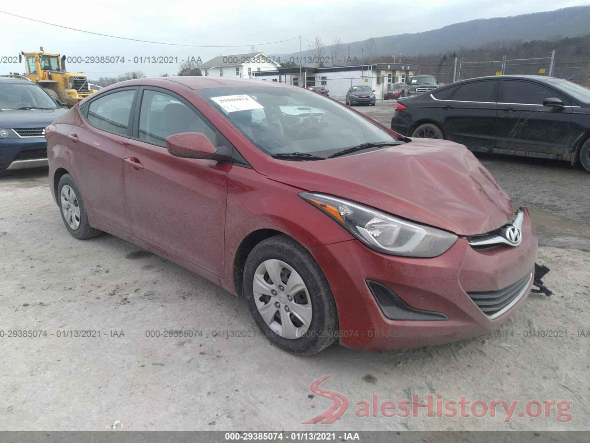 5NPDH4AE7GH793399 2016 HYUNDAI ELANTRA