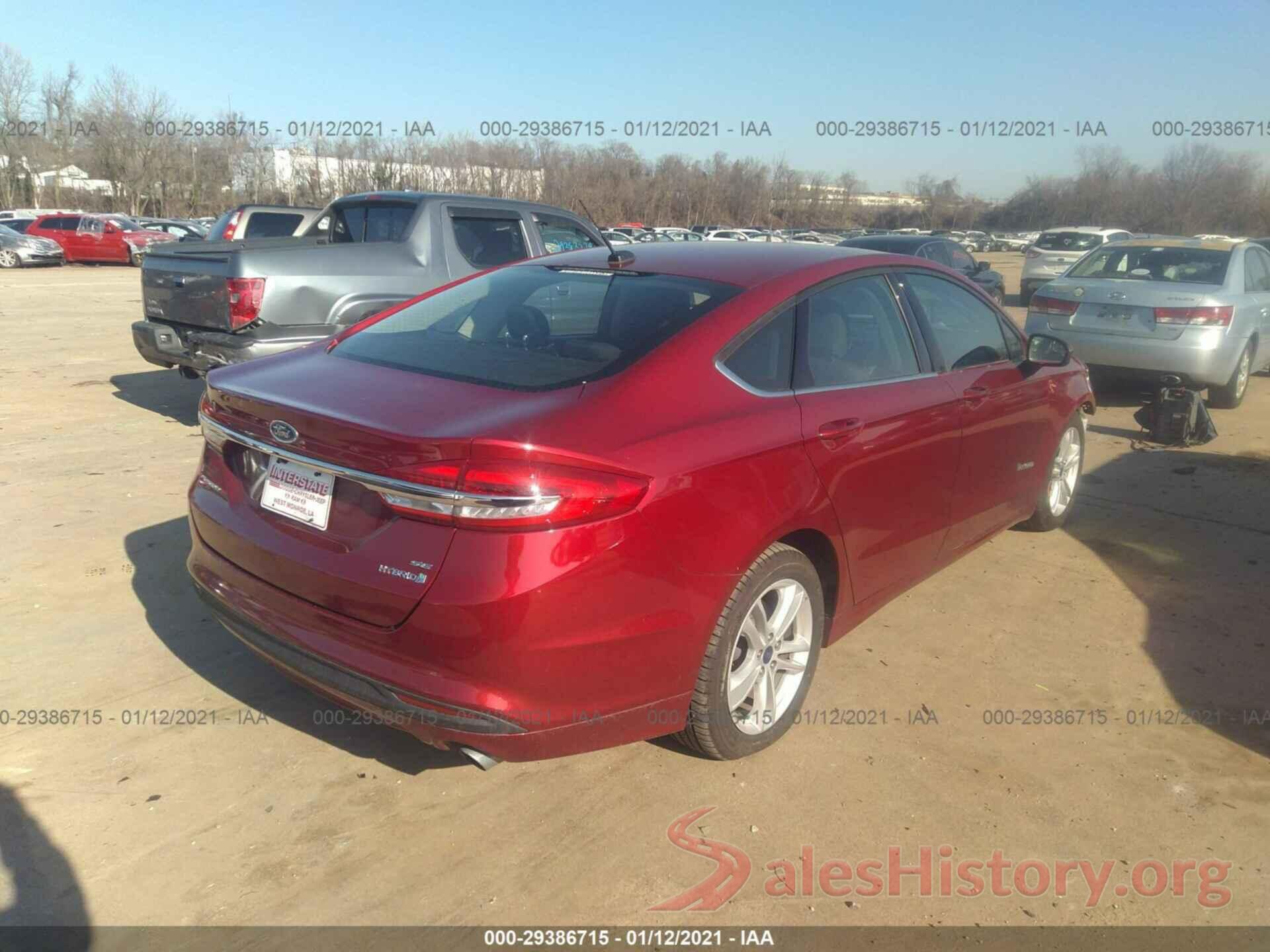 3FA6P0LU2JR152499 2018 FORD FUSION HYBRID