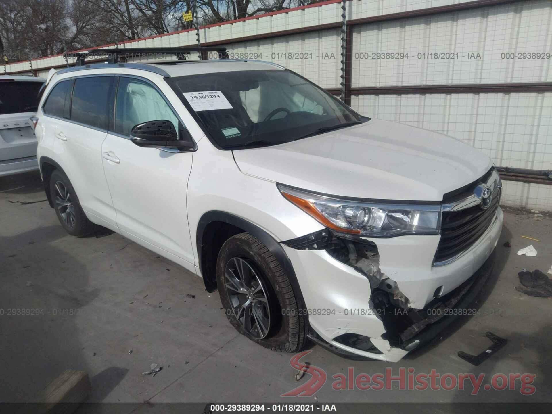 5TDJKRFH0GS331524 2016 TOYOTA HIGHLANDER