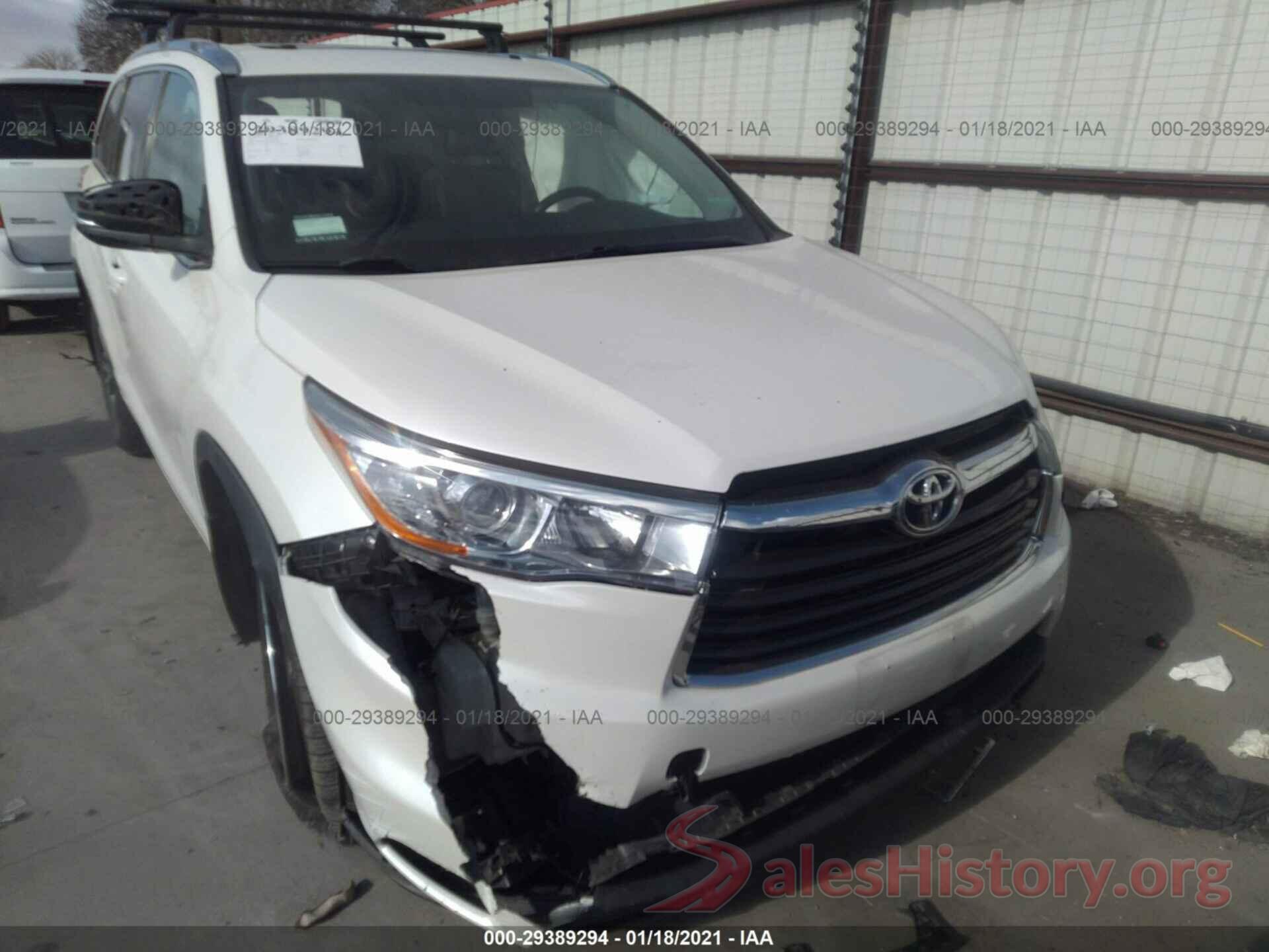 5TDJKRFH0GS331524 2016 TOYOTA HIGHLANDER