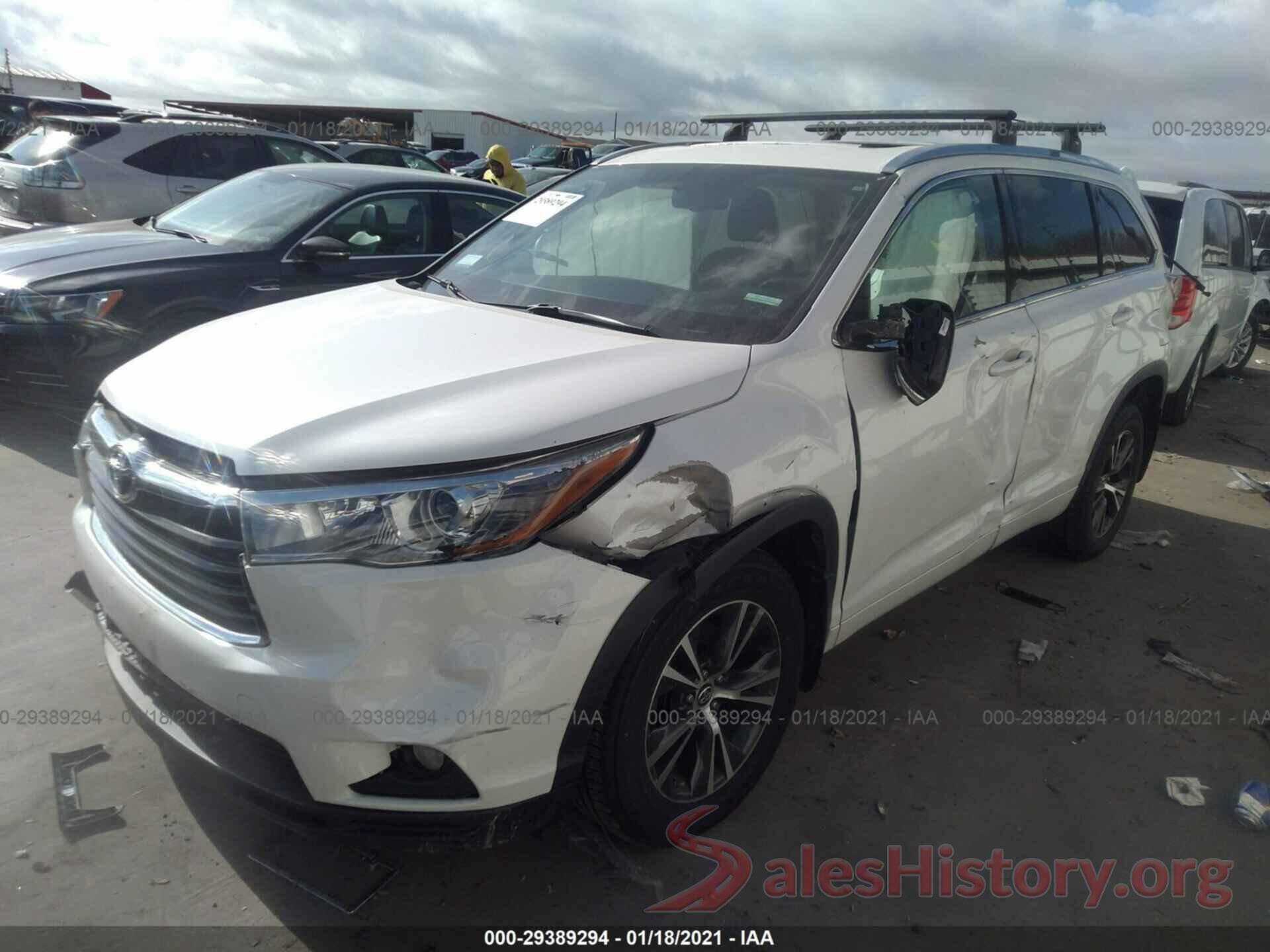 5TDJKRFH0GS331524 2016 TOYOTA HIGHLANDER