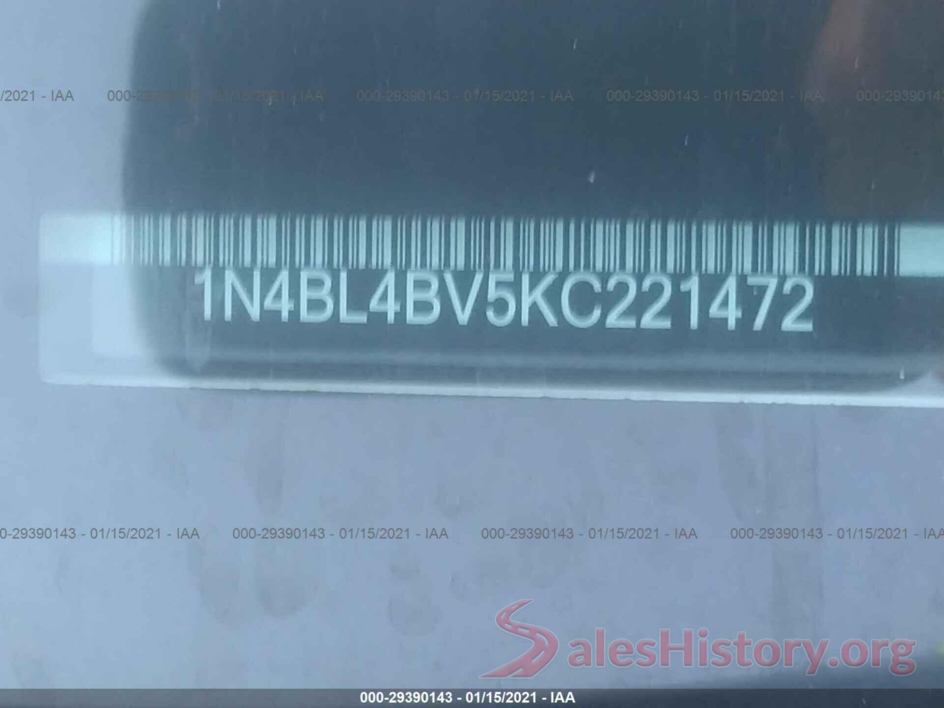 1N4BL4BV5KC221472 2019 NISSAN ALTIMA