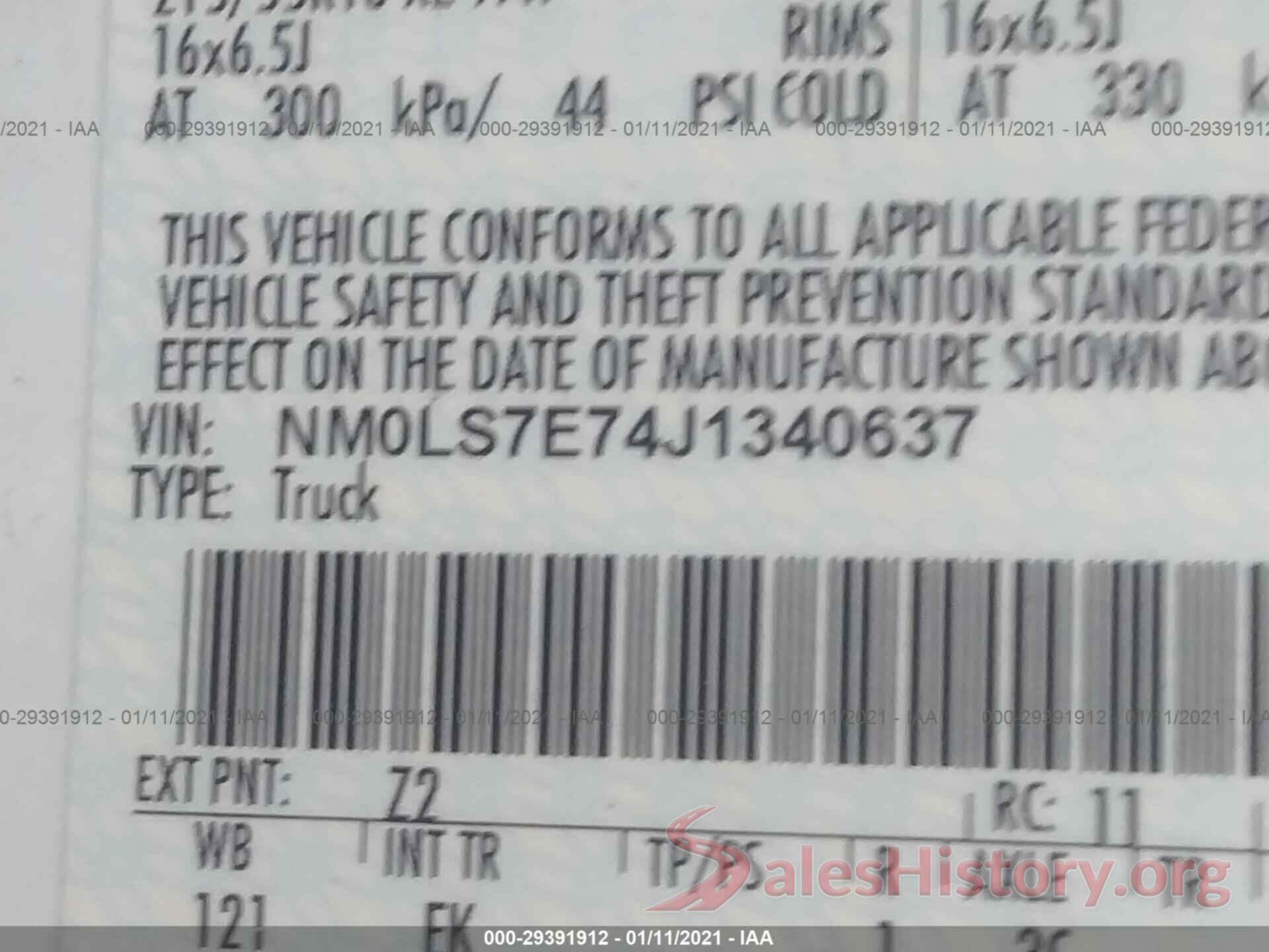 NM0LS7E74J1340637 2018 FORD TRANSIT CONNECT VAN