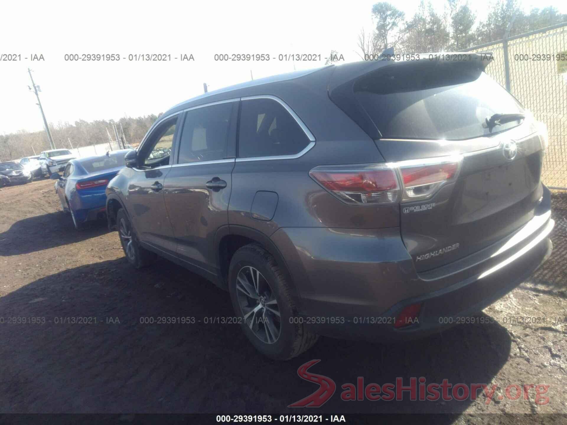 5TDKKRFH8GS186351 2016 TOYOTA HIGHLANDER