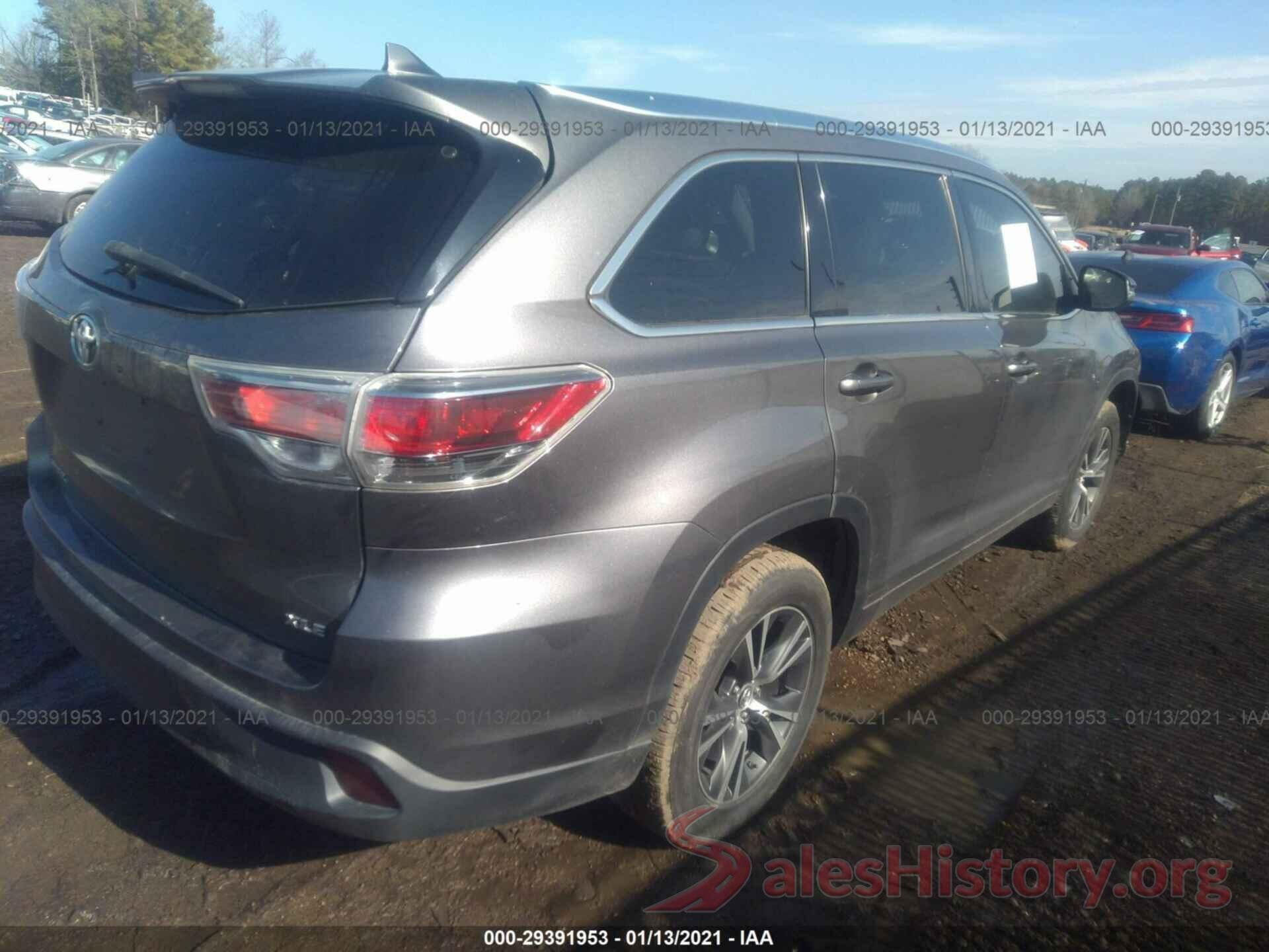 5TDKKRFH8GS186351 2016 TOYOTA HIGHLANDER