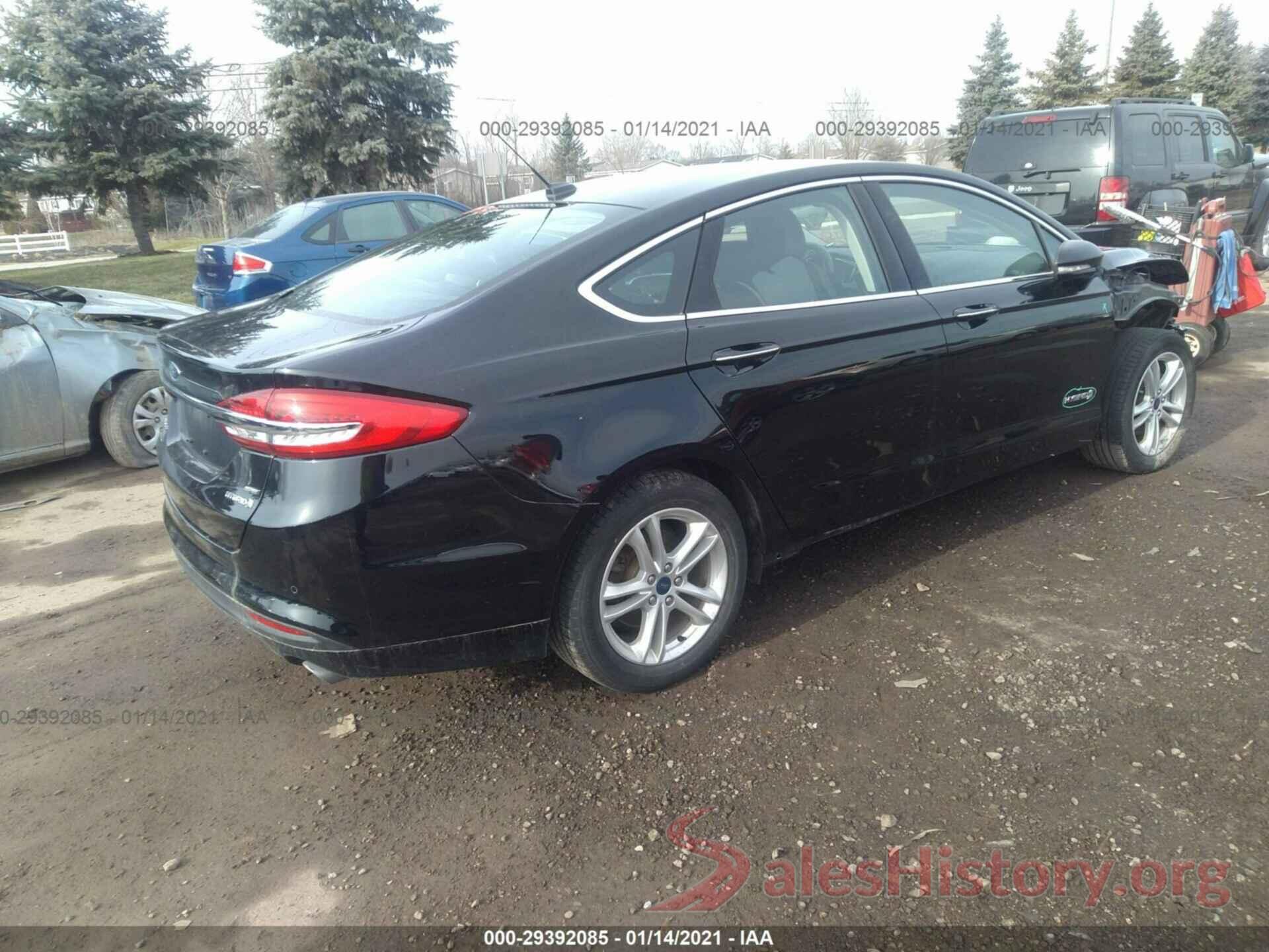 3FA6P0LU1JR160898 2018 FORD FUSION HYBRID