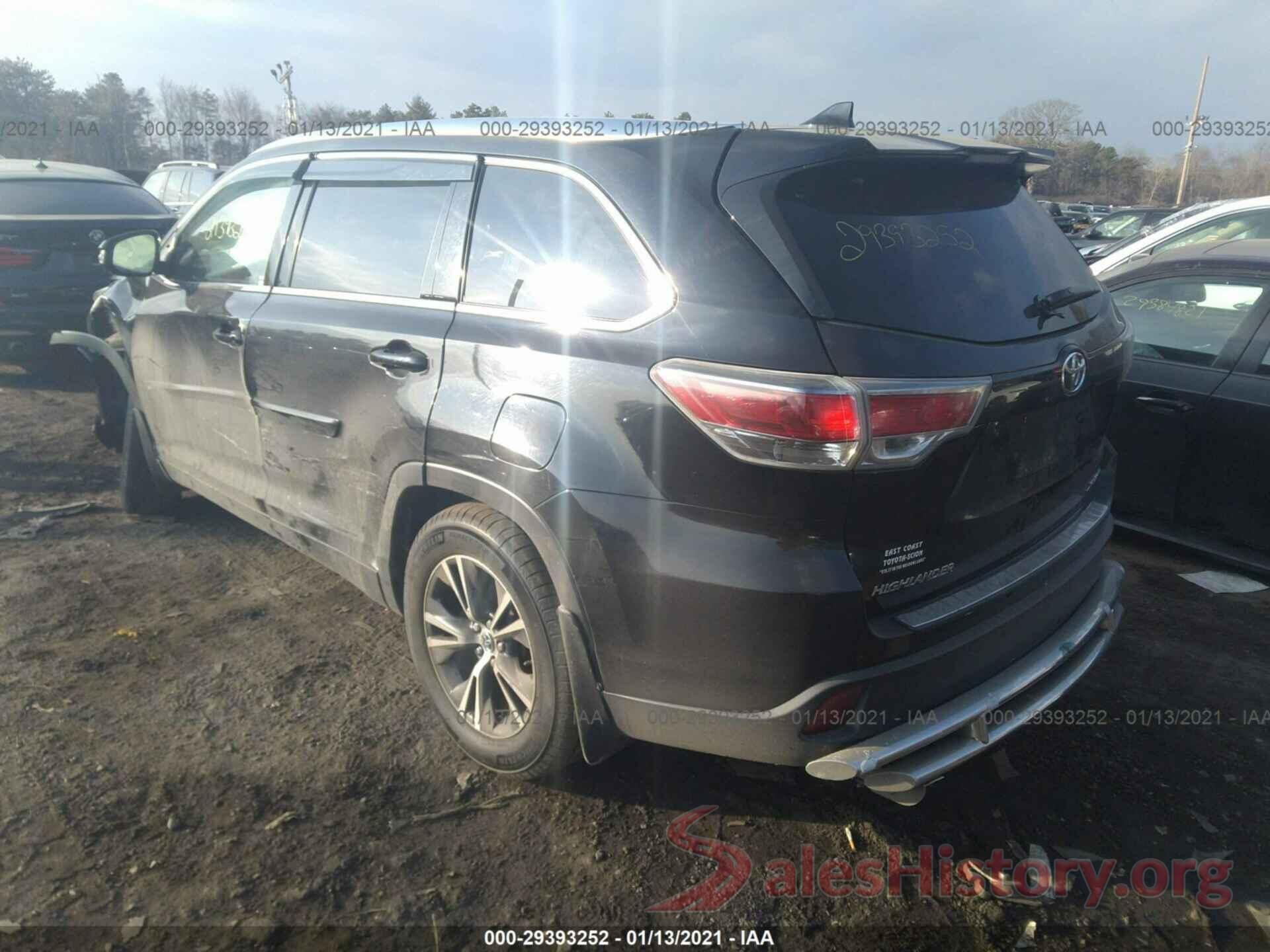 5TDJKRFH9GS259769 2016 TOYOTA HIGHLANDER