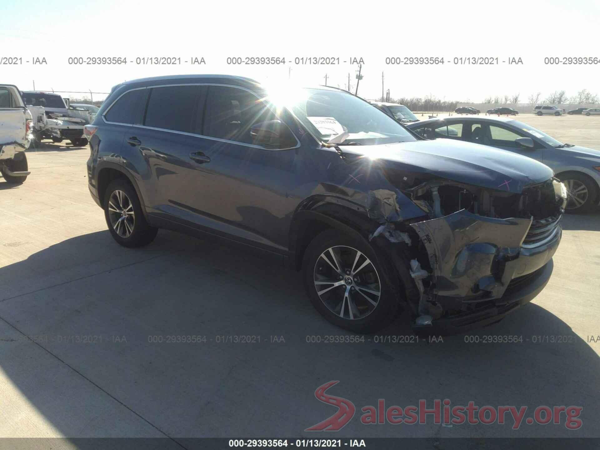 5TDKKRFH8GS131835 2016 TOYOTA HIGHLANDER