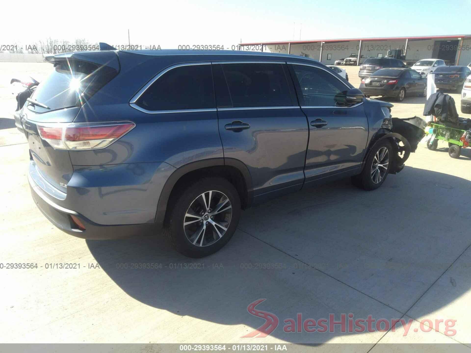 5TDKKRFH8GS131835 2016 TOYOTA HIGHLANDER