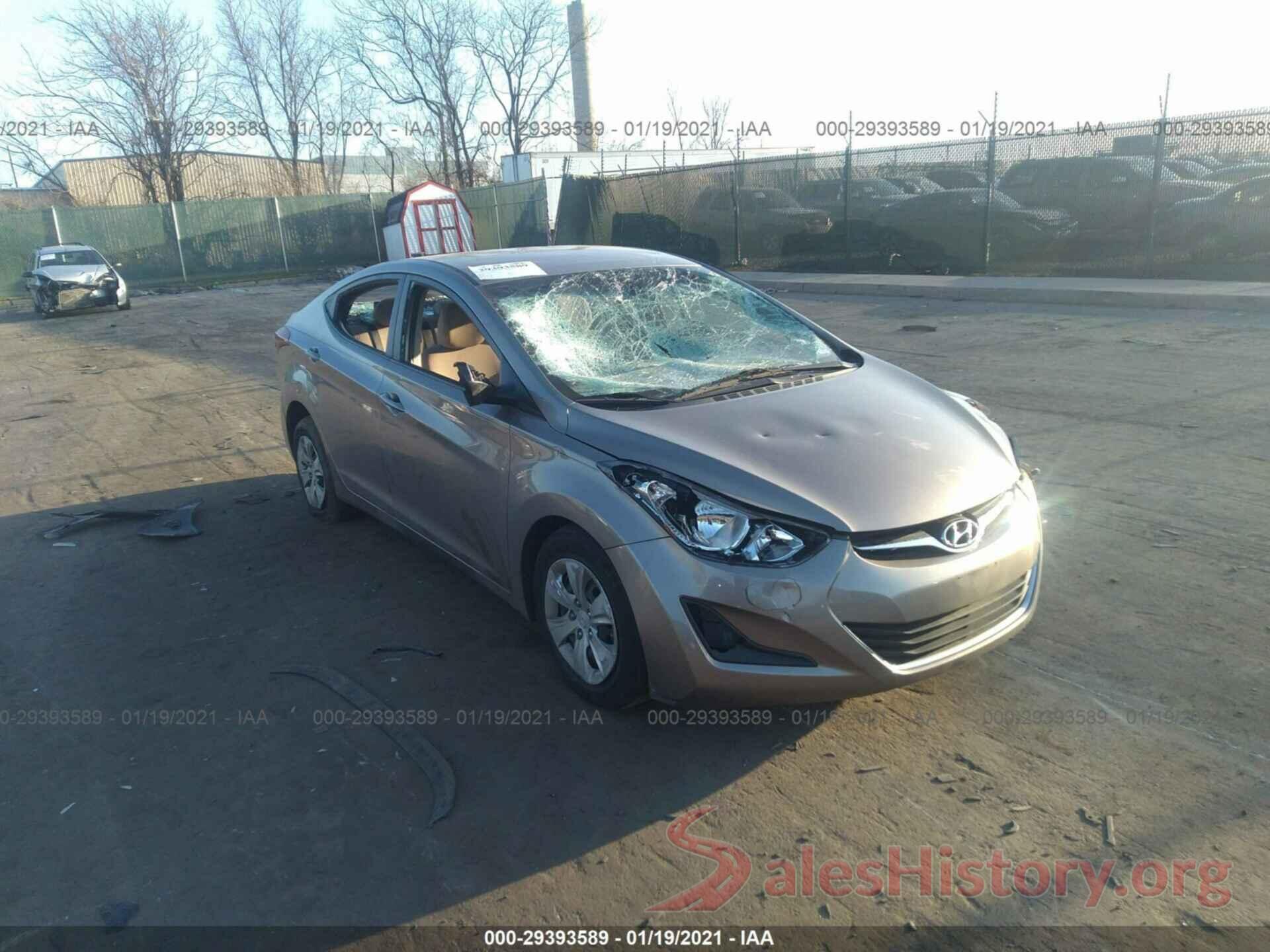 5NPDH4AE7GH730609 2016 HYUNDAI ELANTRA